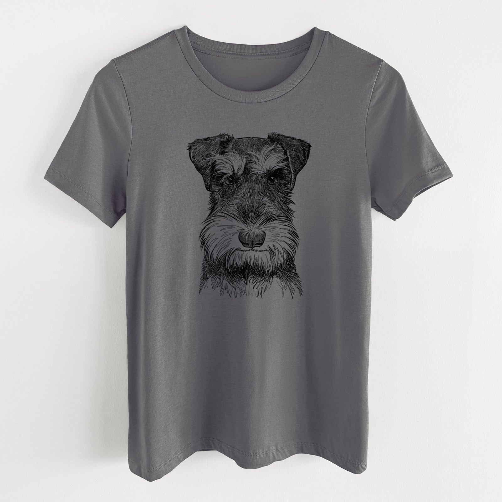 Bare Murphy the Mini Schnauzer - Women's Lightweight Relaxed Fit 100% Cotton Crewneck