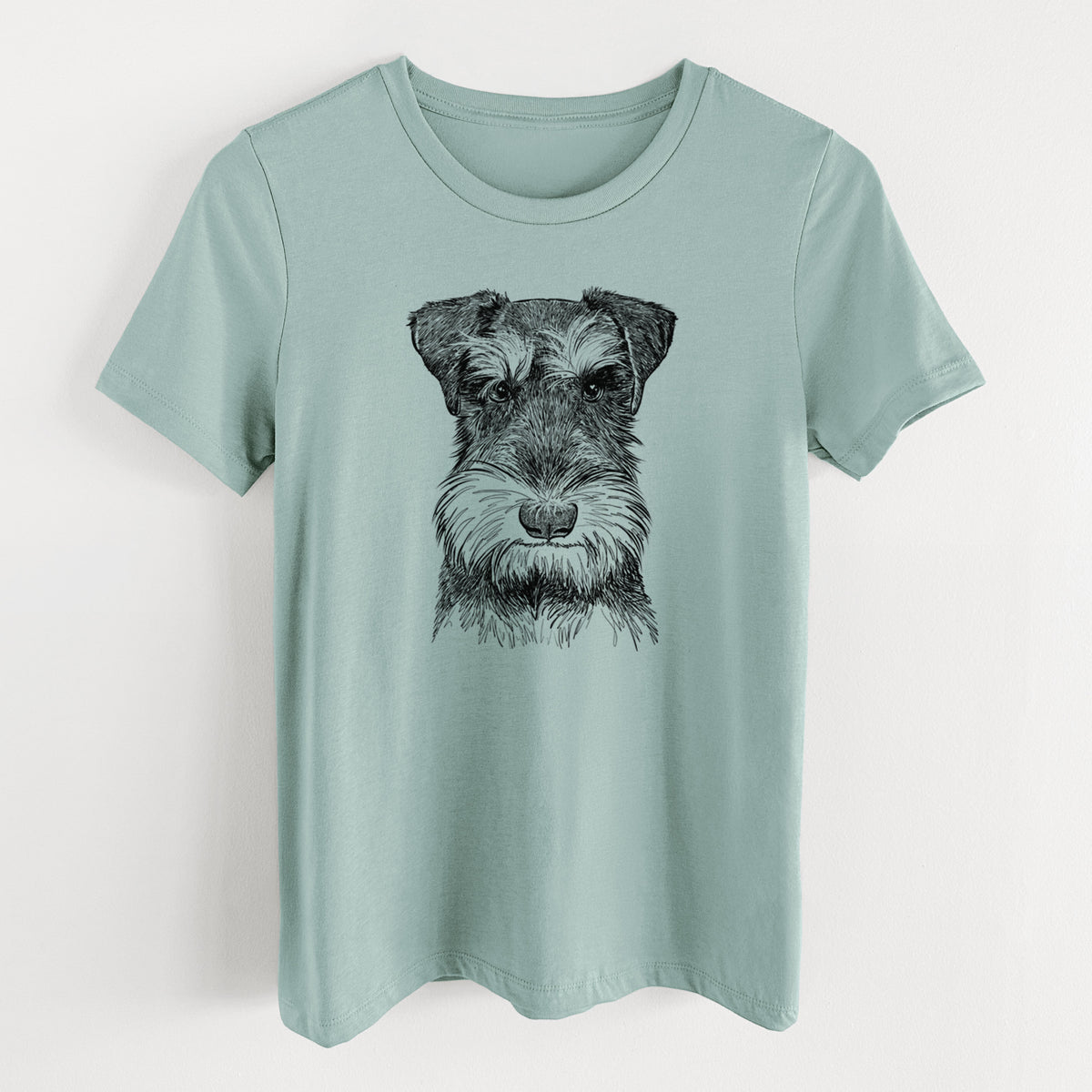 Bare Murphy the Mini Schnauzer - Women's Lightweight Relaxed Fit 100% Cotton Crewneck