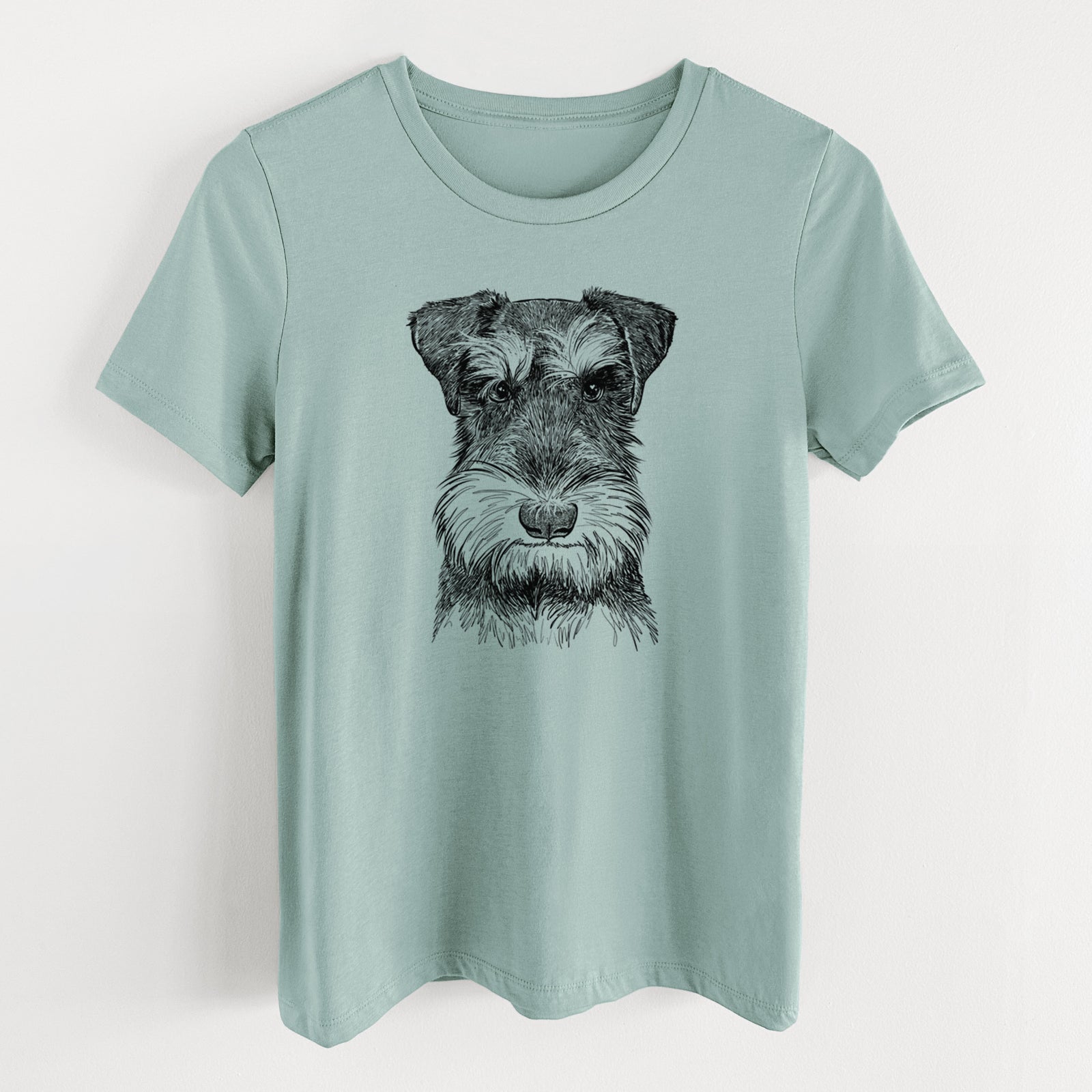 Bare Murphy the Mini Schnauzer - Women's Lightweight Relaxed Fit 100% Cotton Crewneck
