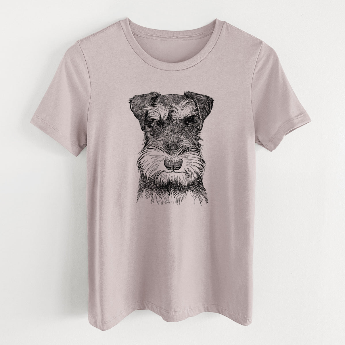 Bare Murphy the Mini Schnauzer - Women's Lightweight Relaxed Fit 100% Cotton Crewneck