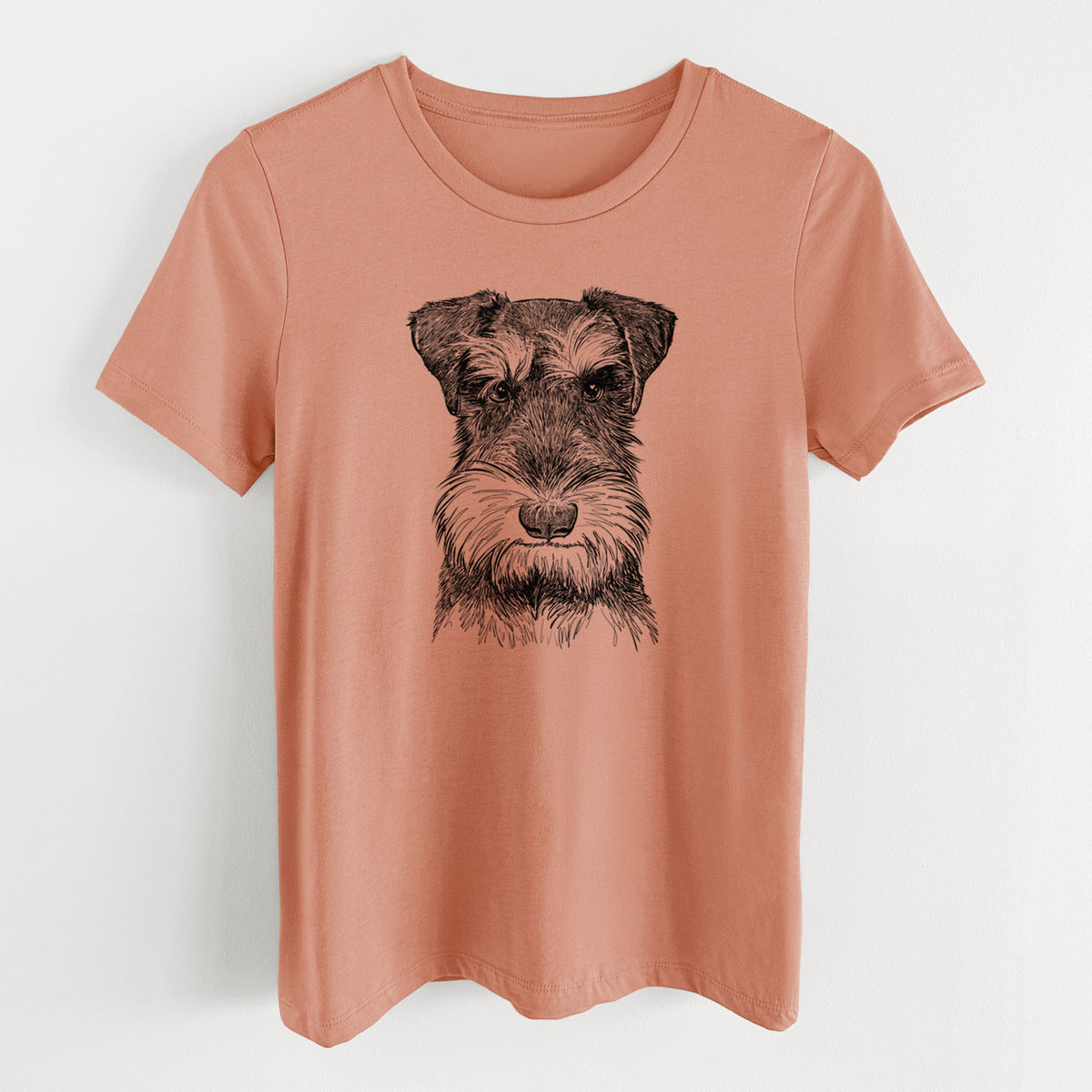 Bare Murphy the Mini Schnauzer - Women's Lightweight Relaxed Fit 100% Cotton Crewneck