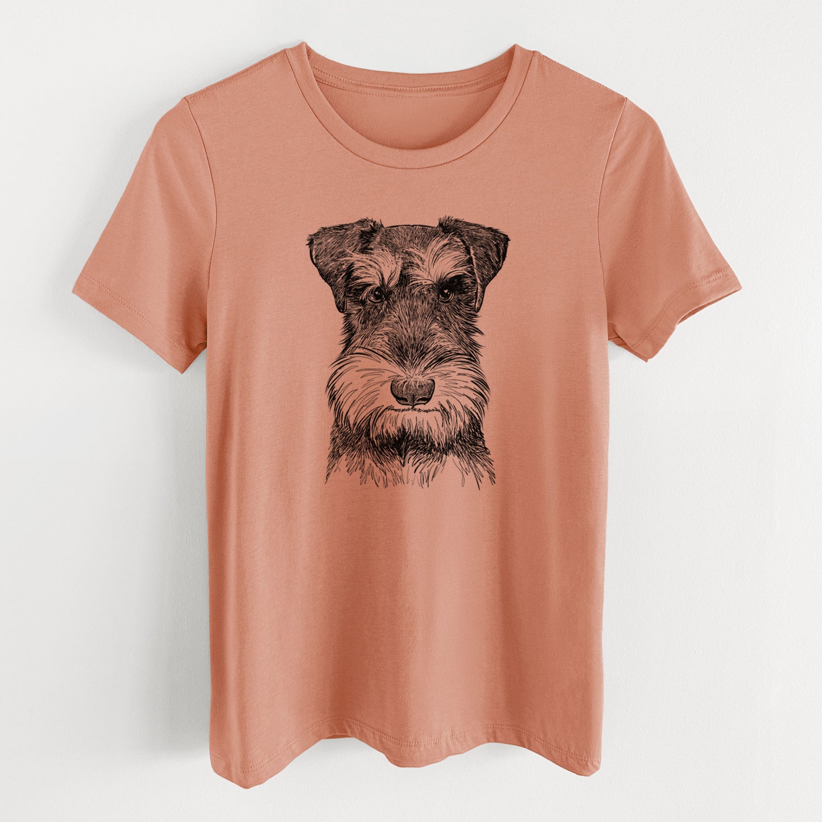 Bare Murphy the Mini Schnauzer - Women's Lightweight Relaxed Fit 100% Cotton Crewneck