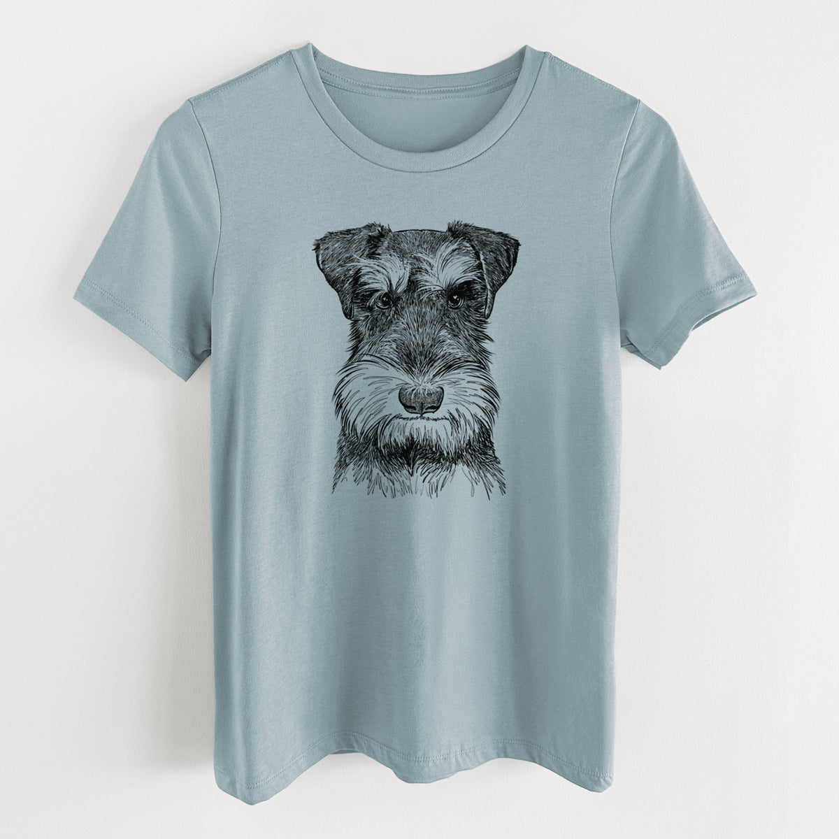 Bare Murphy the Mini Schnauzer - Women's Lightweight Relaxed Fit 100% Cotton Crewneck