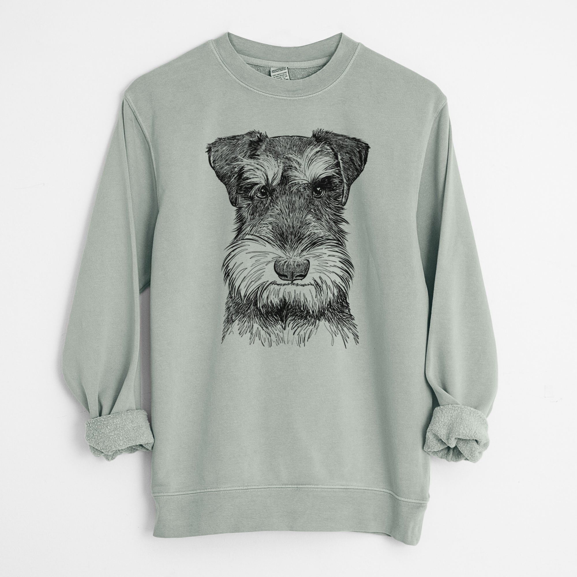 Bare Murphy the Mini Schnauzer - Unisex Pigment Dyed Crew Sweatshirt