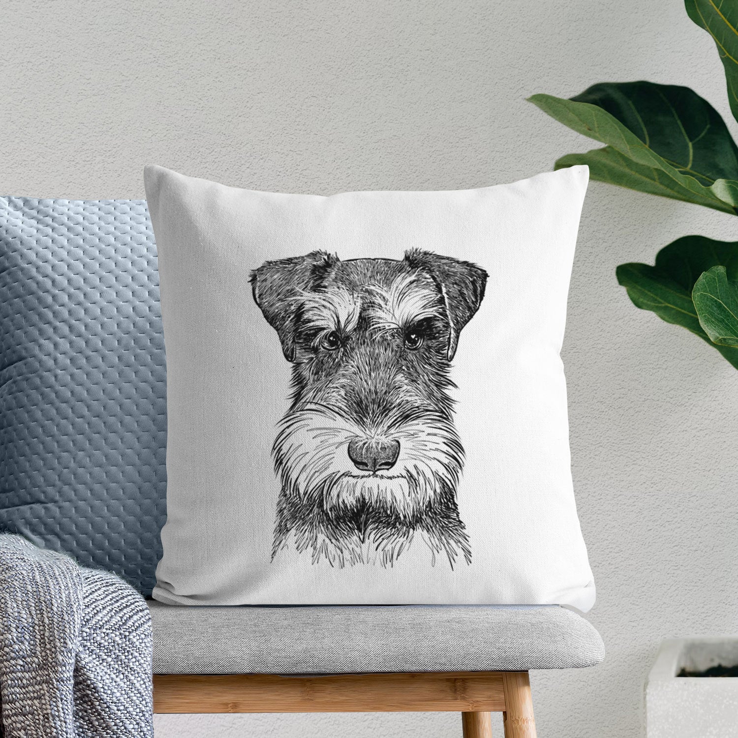 Murphy the Mini Schnauzer - Throw Pillow Cover