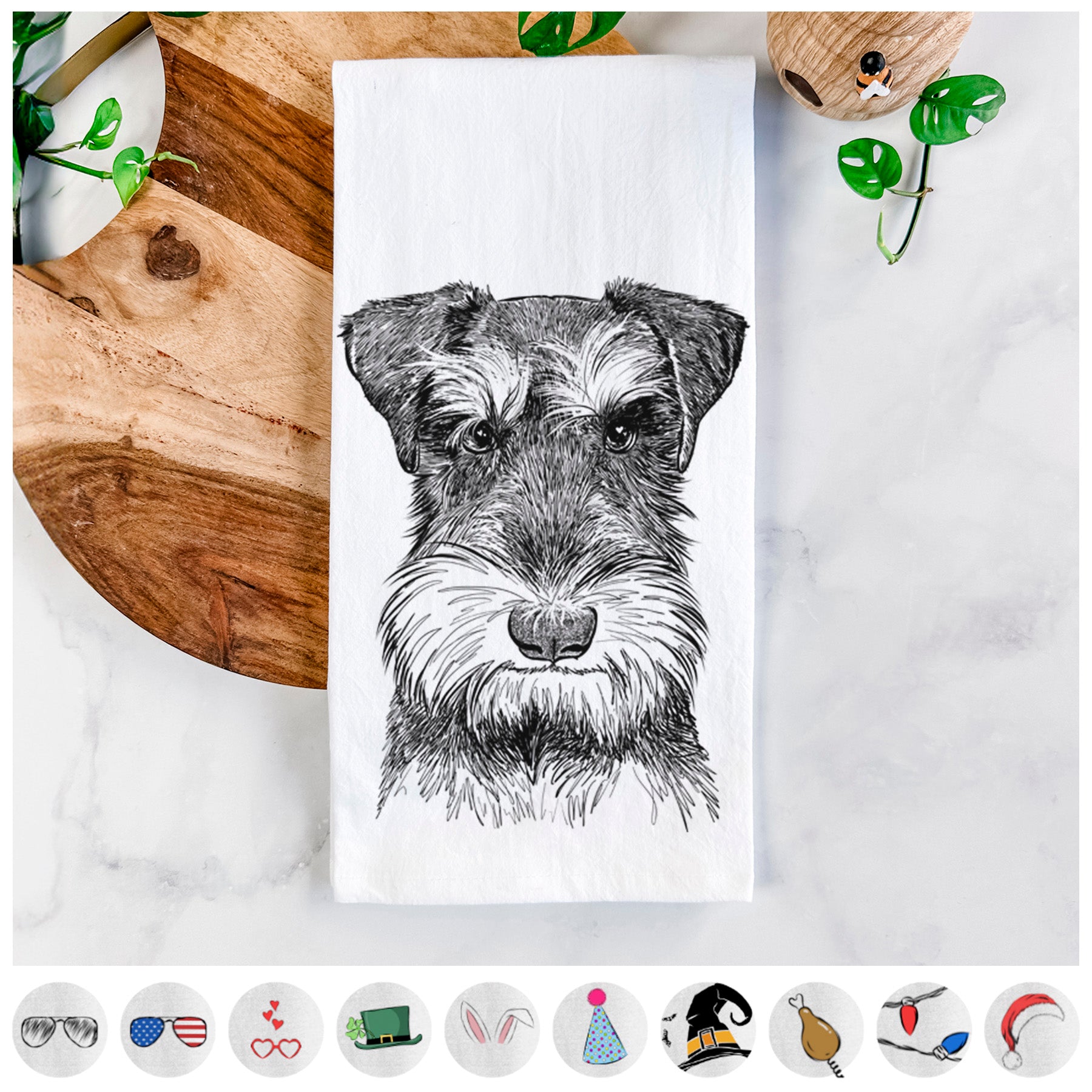 Murphy the Mini Schnauzer Tea Towel