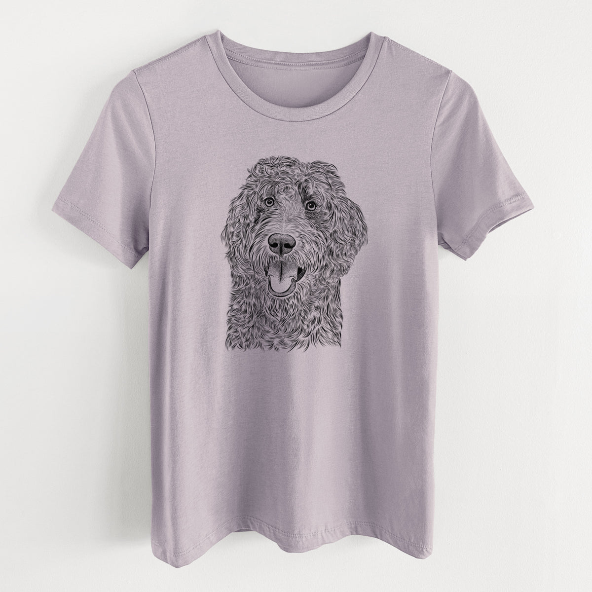 Bare Murr Dog the Labradoodle - Women&#39;s Lightweight Relaxed Fit 100% Cotton Crewneck