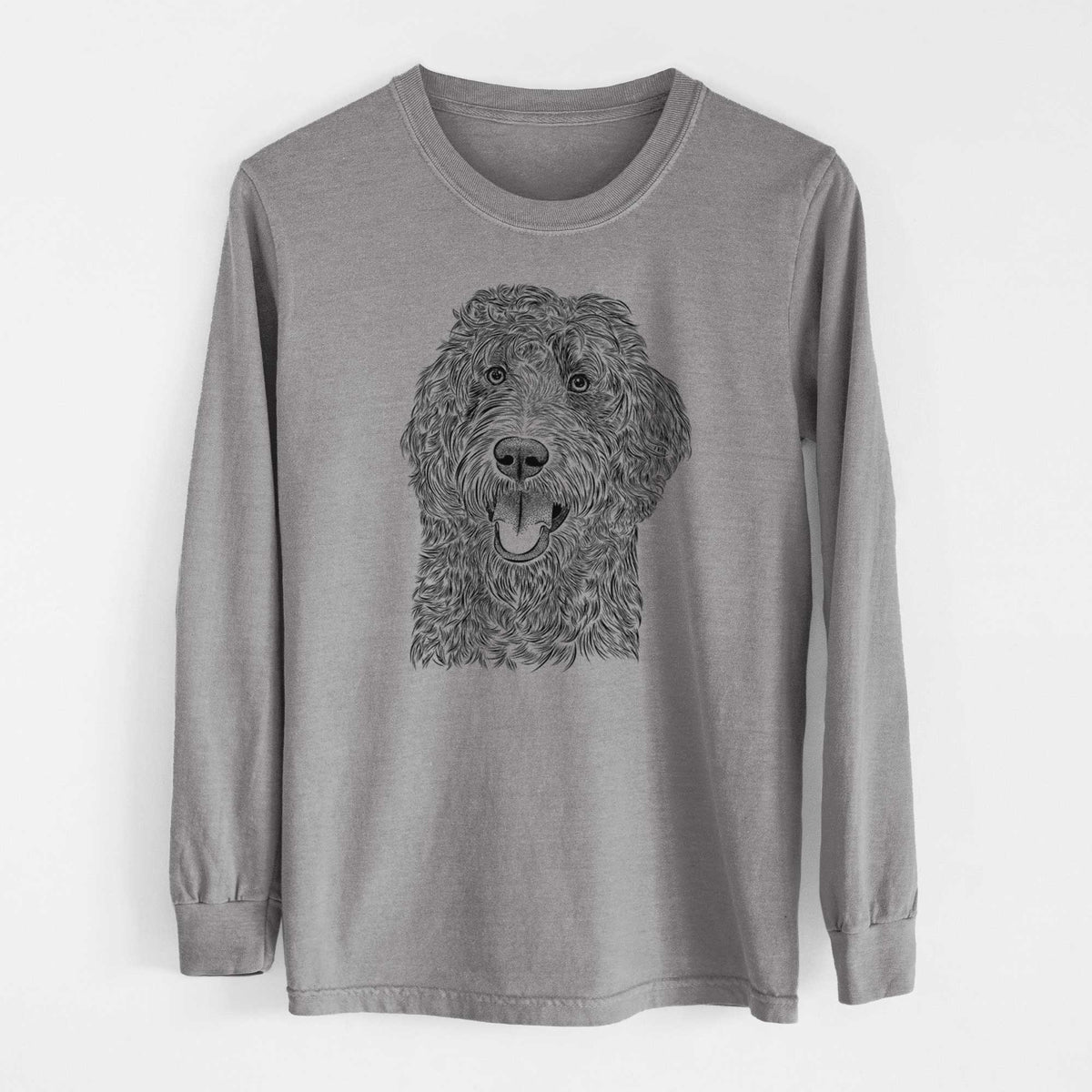 Bare Murr Dog the Labradoodle - Men's Heavyweight 100% Cotton Long Sleeve