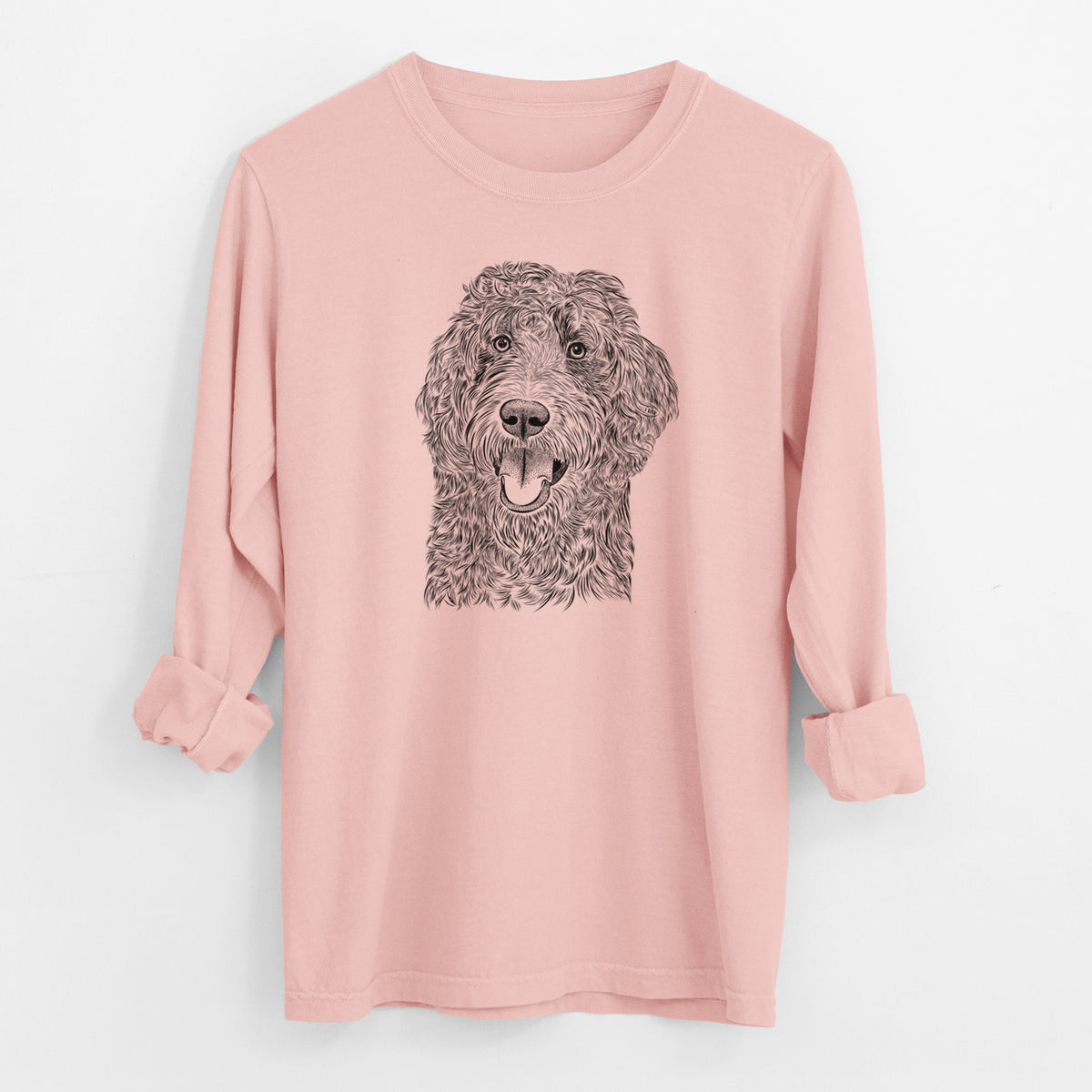 Bare Murr Dog the Labradoodle - Men's Heavyweight 100% Cotton Long Sleeve