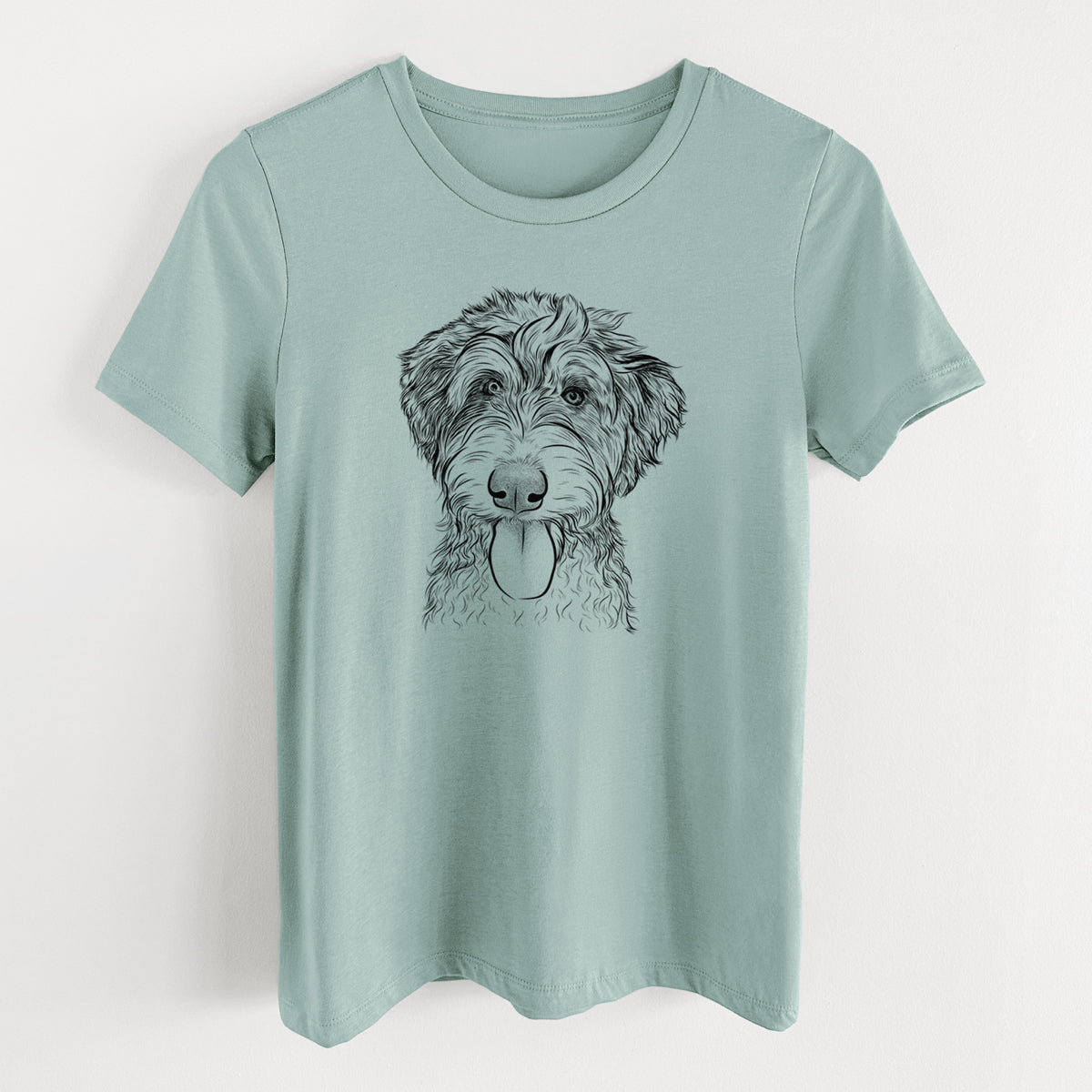 Bare Myrtle Mae the Aussiedoodle - Women's Lightweight Relaxed Fit 100% Cotton Crewneck