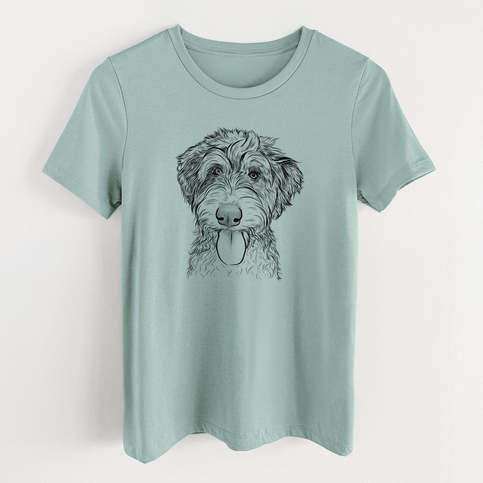 Bare Myrtle Mae the Aussiedoodle - Women's Lightweight Relaxed Fit 100% Cotton Crewneck
