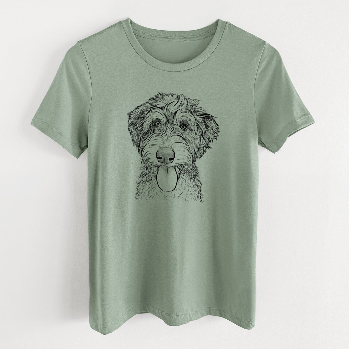 Bare Myrtle Mae the Aussiedoodle - Women's Lightweight Relaxed Fit 100% Cotton Crewneck