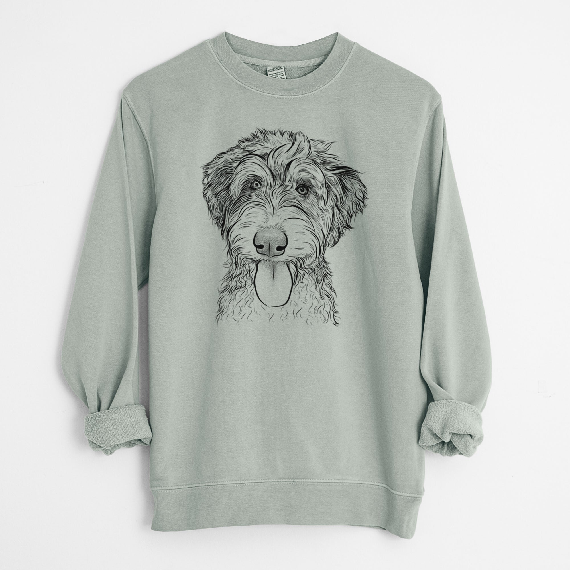 Bare Myrtle Mae the Aussiedoodle - Unisex Pigment Dyed Crew Sweatshirt