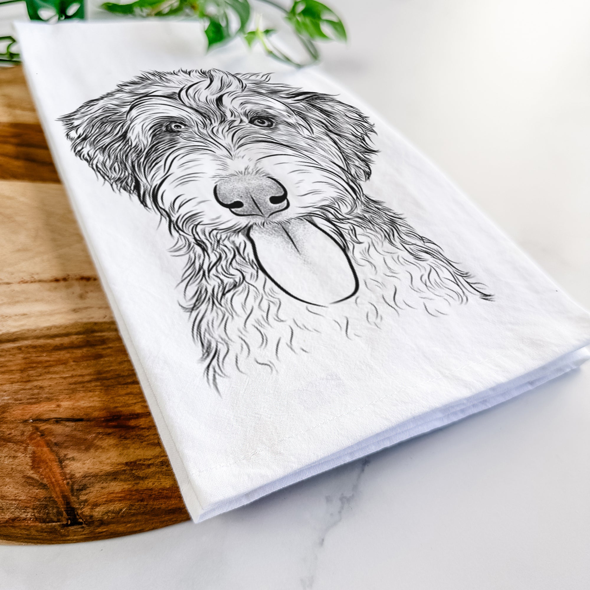 Myrtle Mae the Aussiedoodle Tea Towel