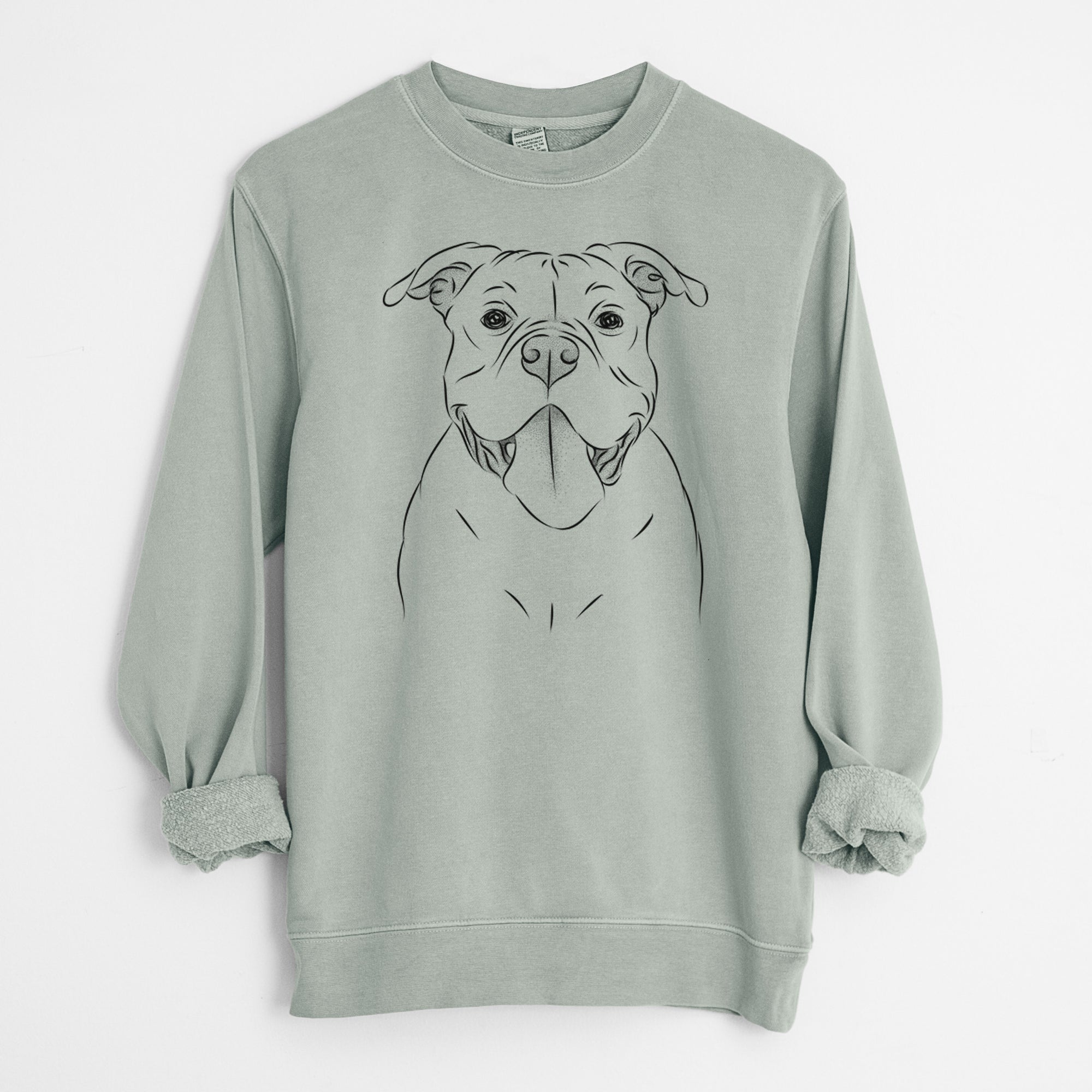 Bare Nacho the American Bully - Unisex Pigment Dyed Crew Sweatshirt