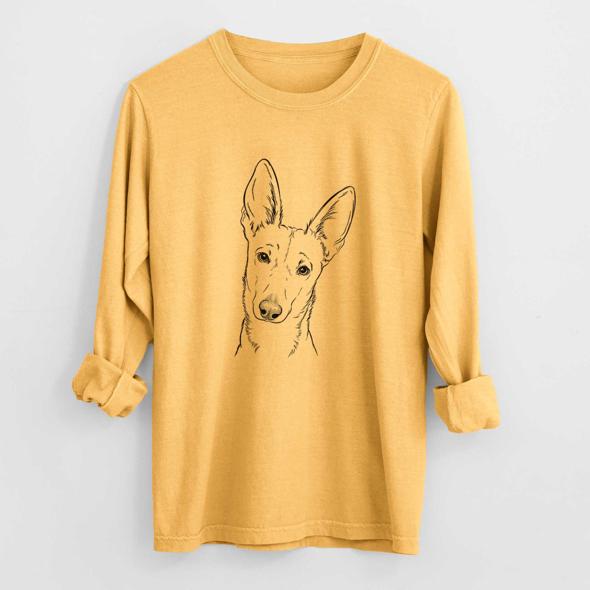 Bare Nala the Carolina Dog - Men's Heavyweight 100% Cotton Long Sleeve