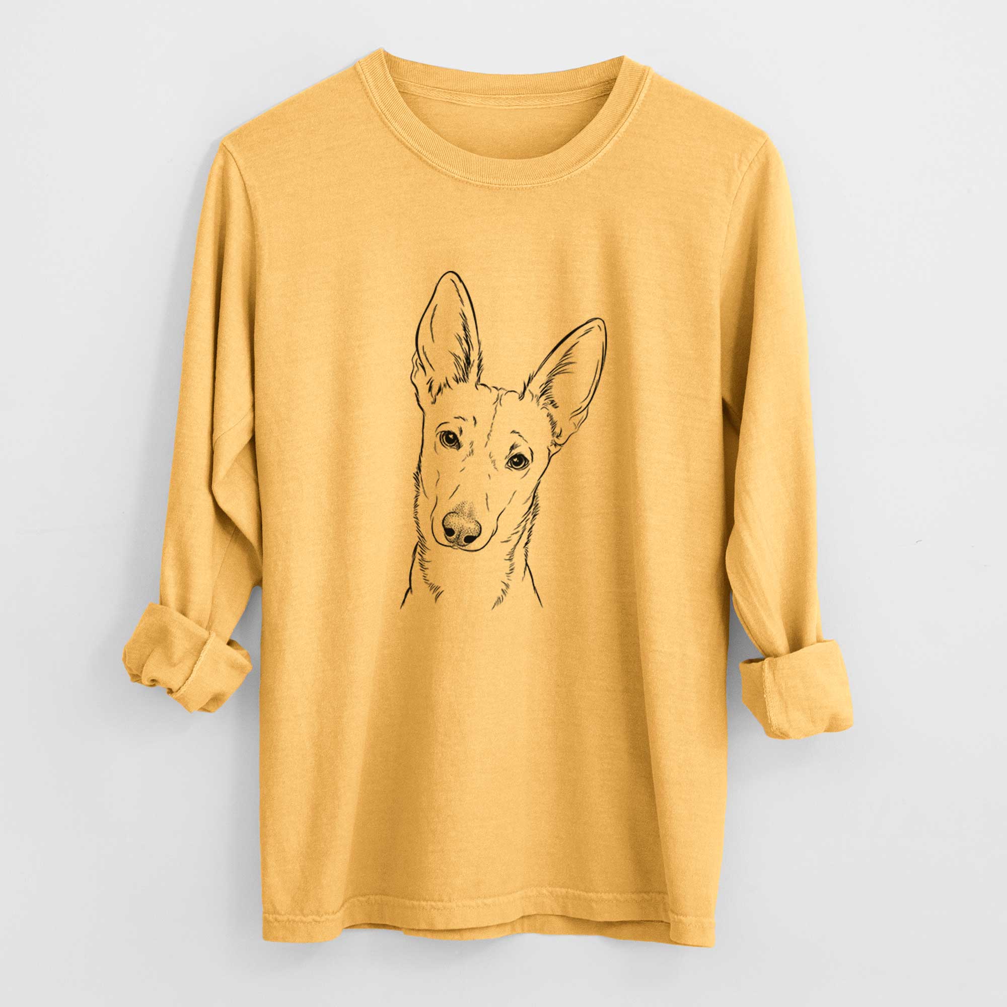 Bare Nala the Carolina Dog - Men's Heavyweight 100% Cotton Long Sleeve