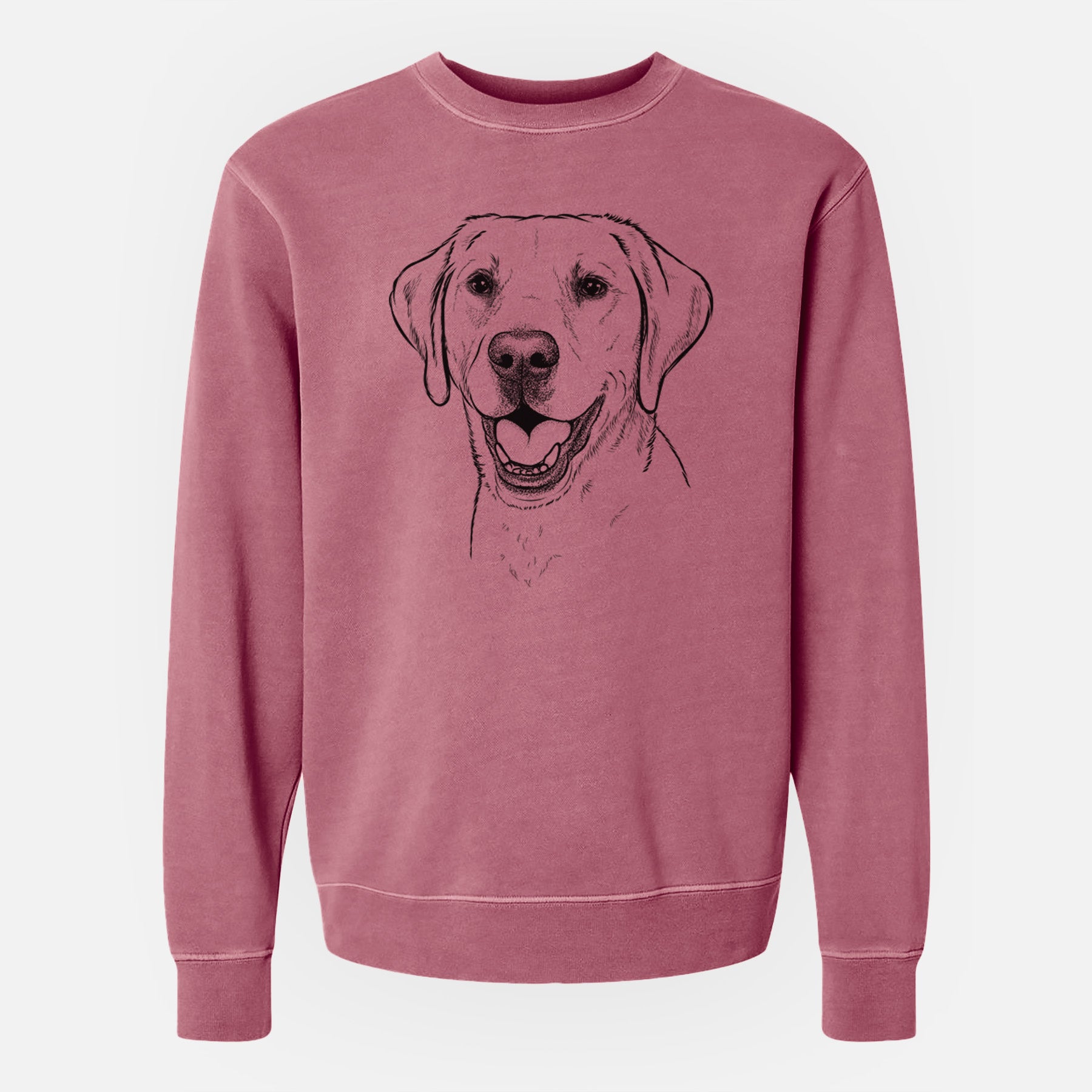 Bare Nate the Labrador Retriever - Unisex Pigment Dyed Crew Sweatshirt