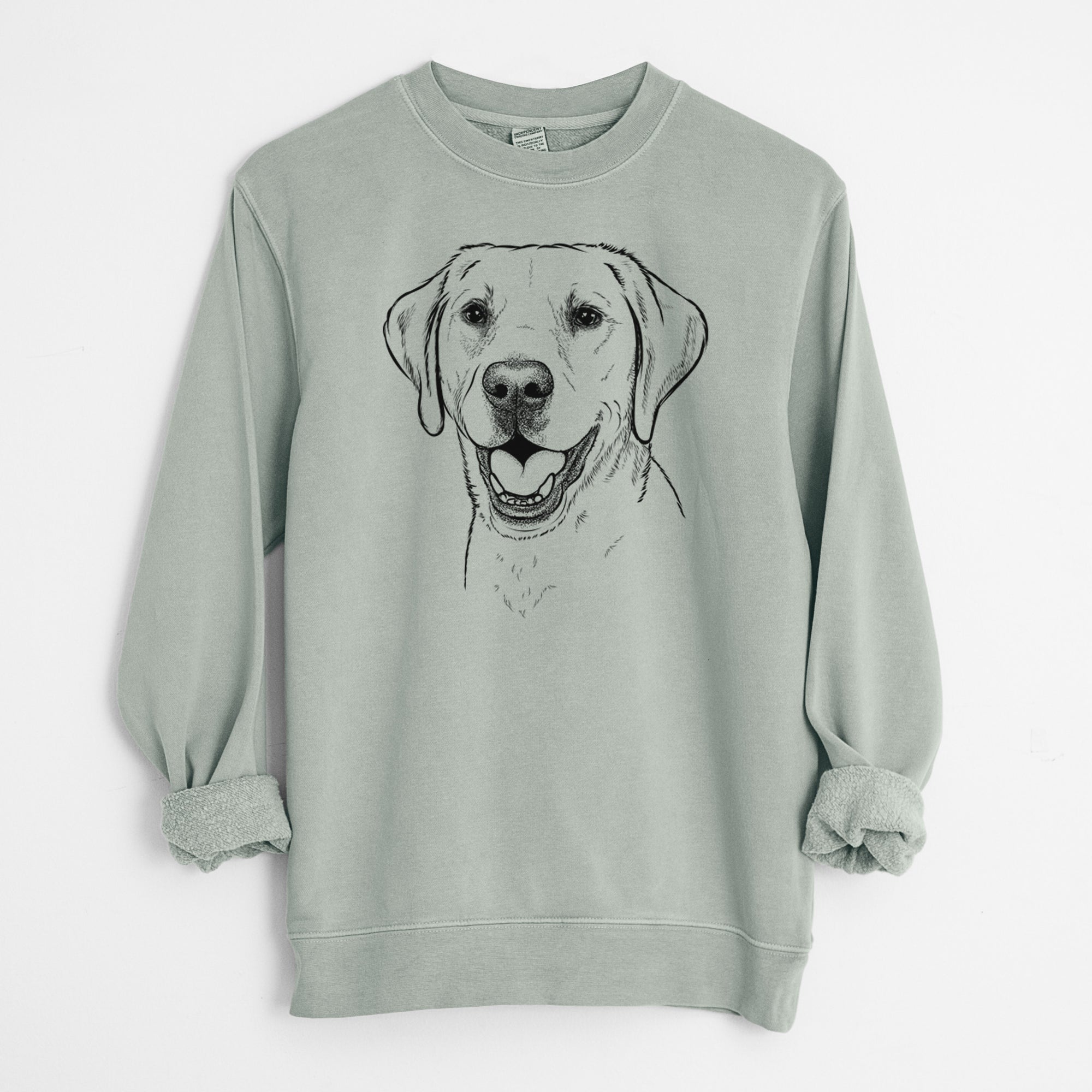 Bare Nate the Labrador Retriever - Unisex Pigment Dyed Crew Sweatshirt