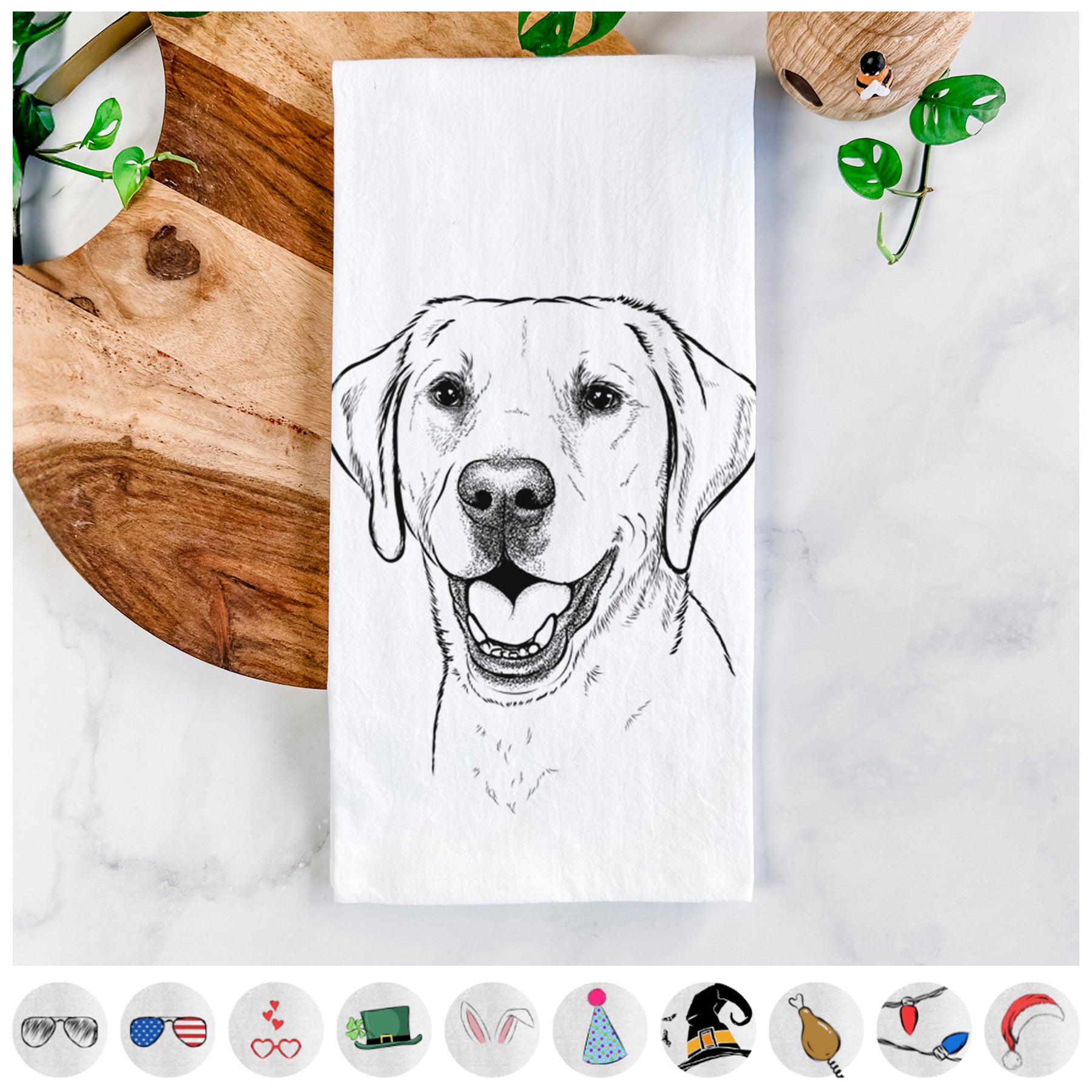 Nate the Labrador Retriever Tea Towel