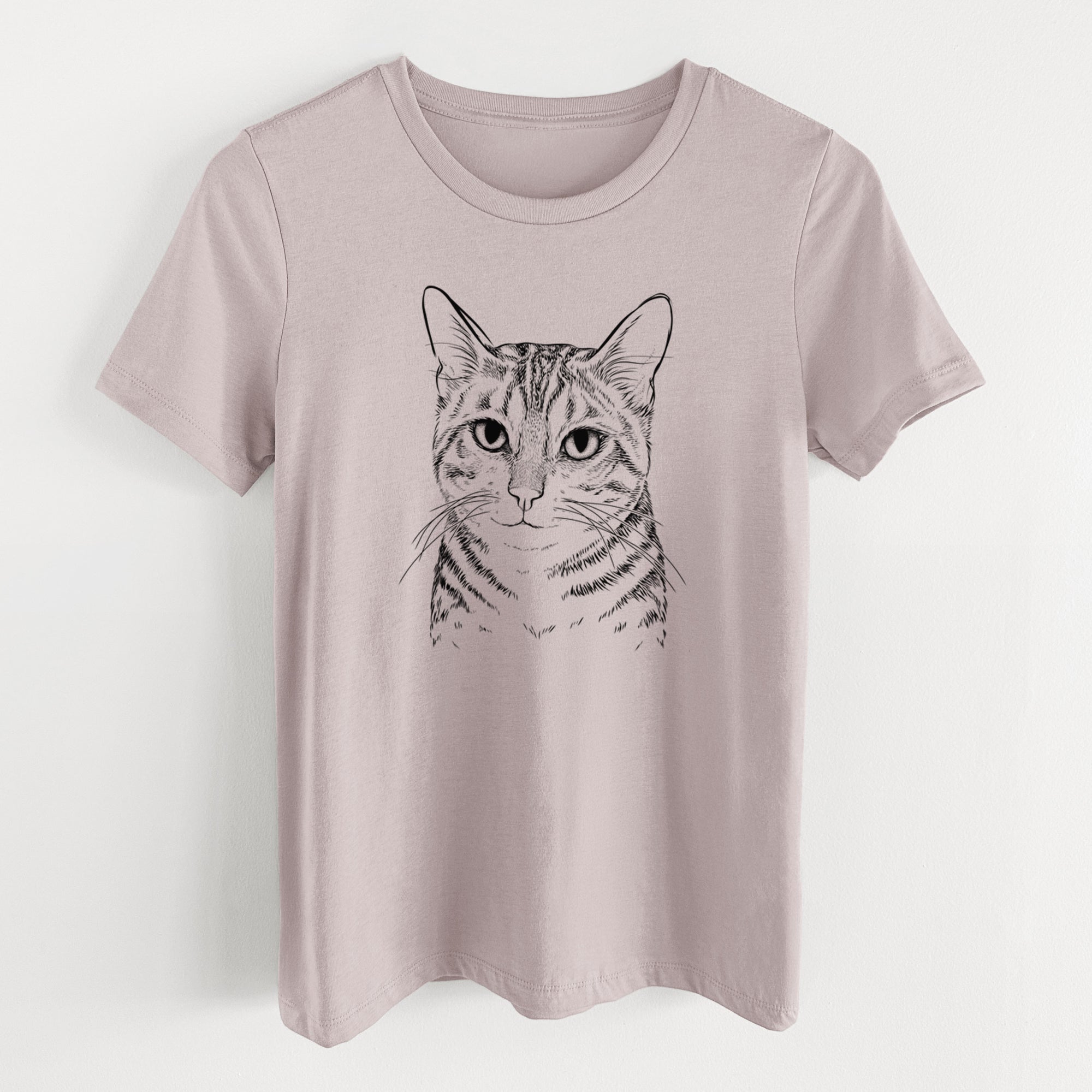 Bare Nell the Tabby Cat - Women's Lightweight Relaxed Fit 100% Cotton Crewneck