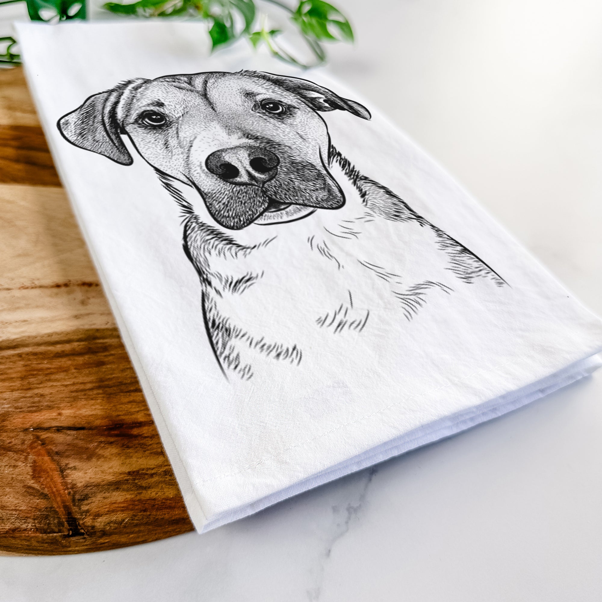 Nemo the Mixed Breed Tea Towel