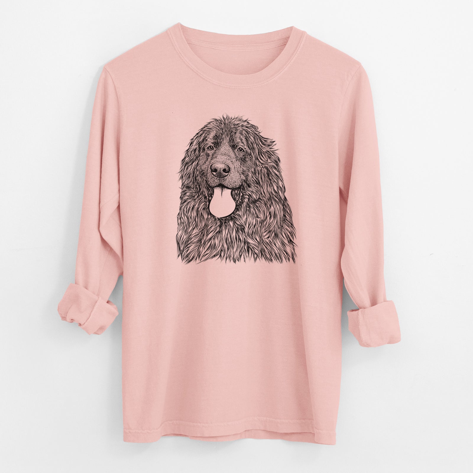 Bare Neptune the Newfoundland - Men's Heavyweight 100% Cotton Long Sleeve