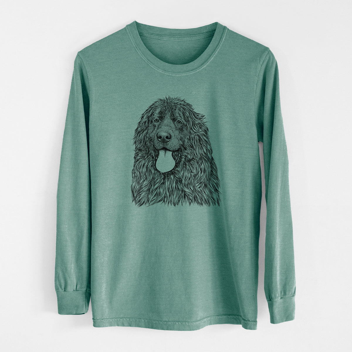Bare Neptune the Newfoundland - Men's Heavyweight 100% Cotton Long Sleeve