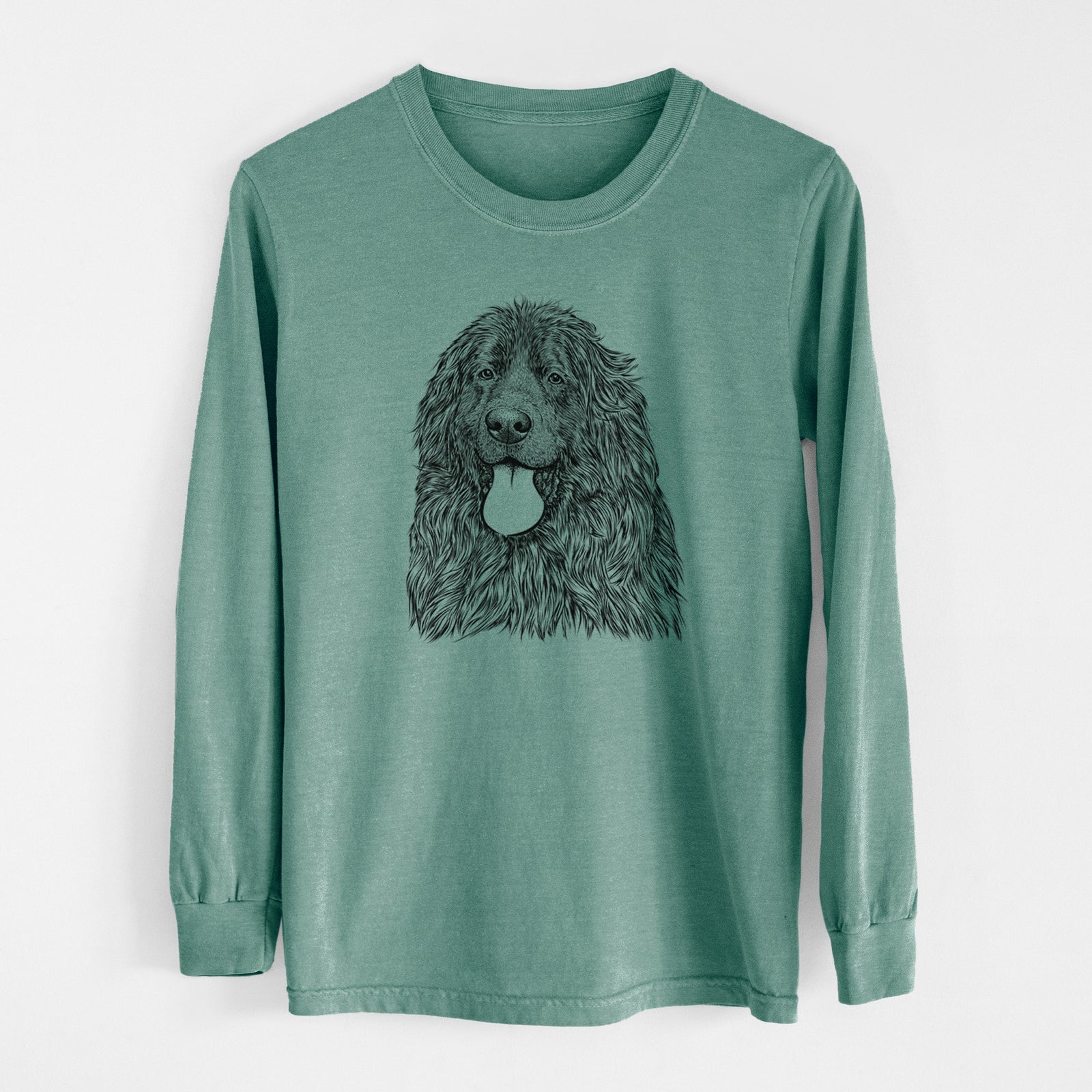 Bare Neptune the Newfoundland - Men's Heavyweight 100% Cotton Long Sleeve