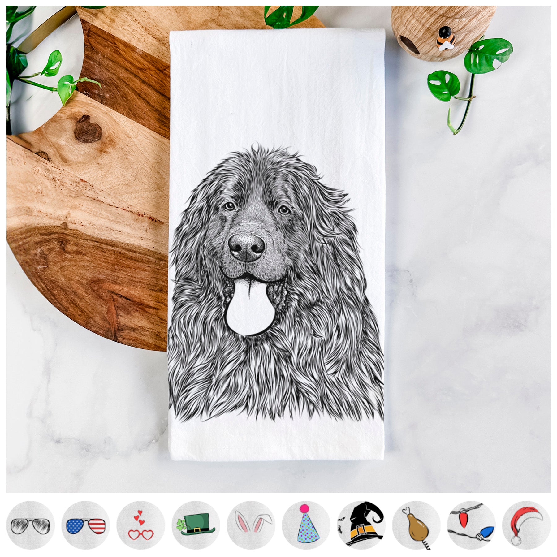 Neptune the Newfoundland Tea Towel