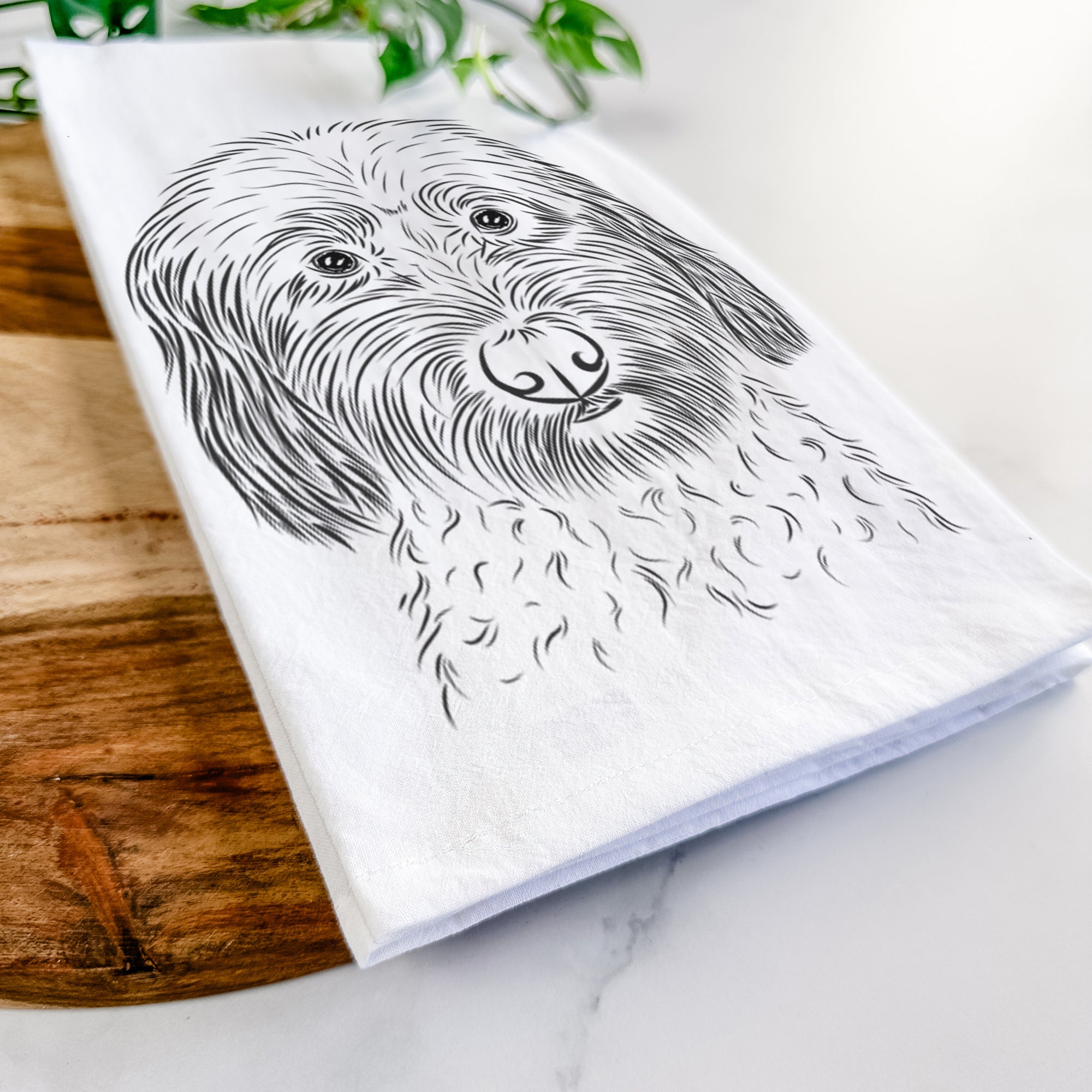 Niles the Soft Coated Wheaten Terrier Tea Towel