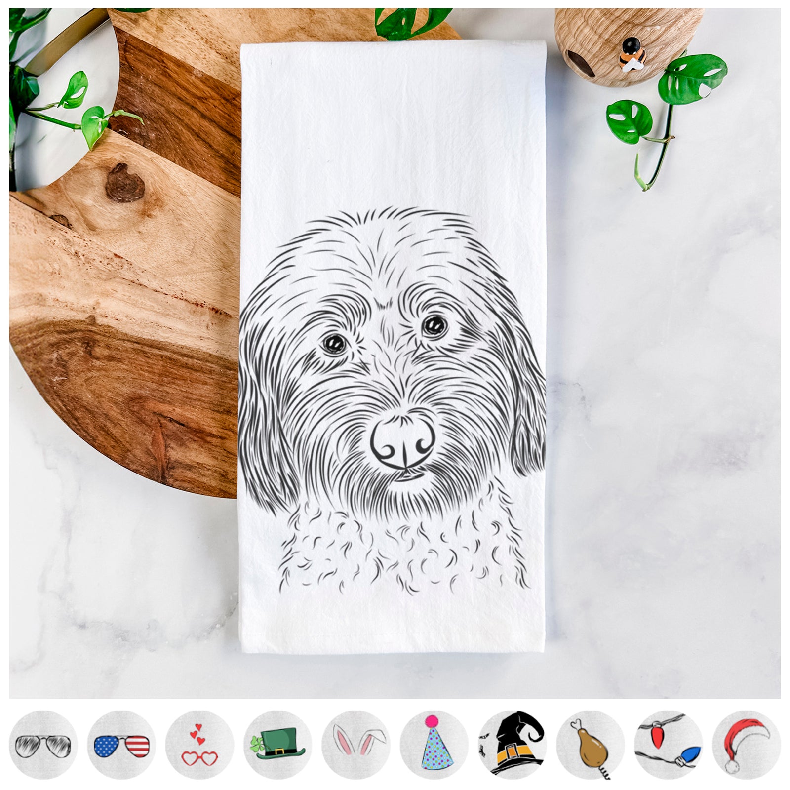 Niles the Soft Coated Wheaten Terrier Tea Towel