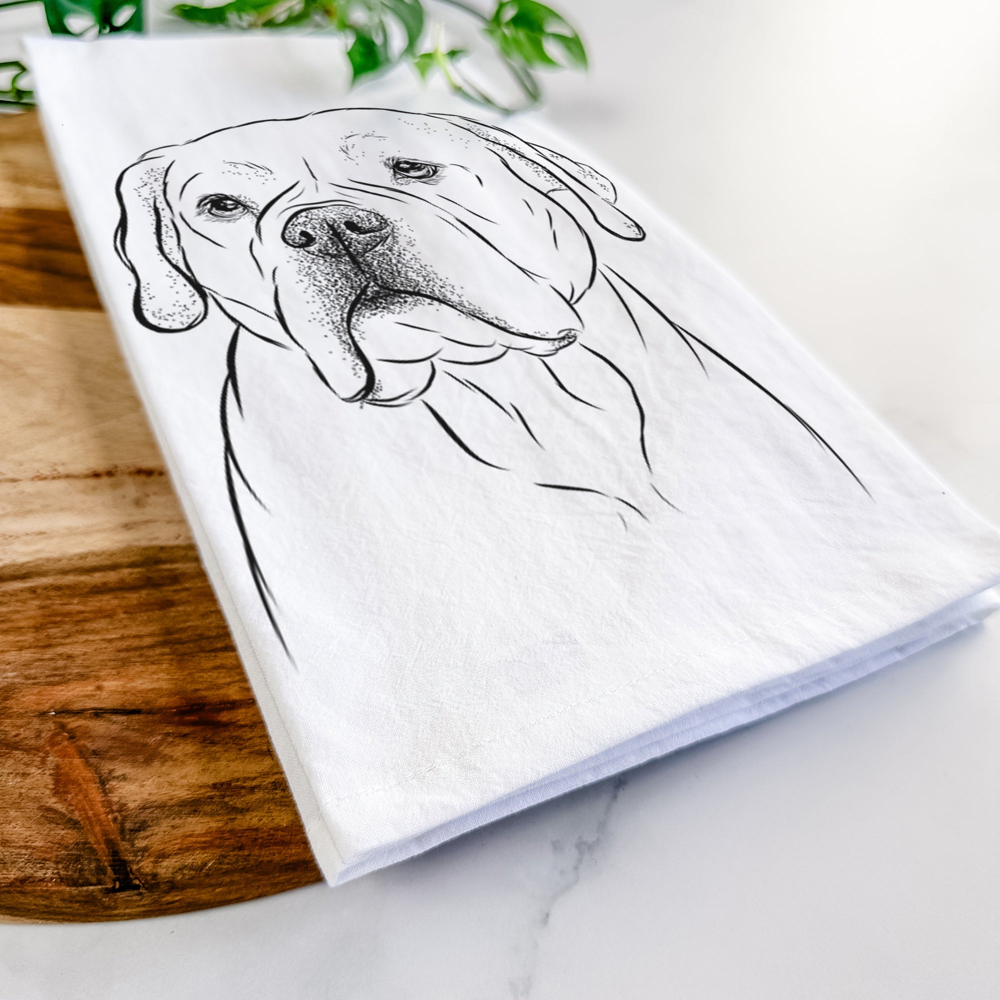 Nora the American Bulldog Mix Tea Towel