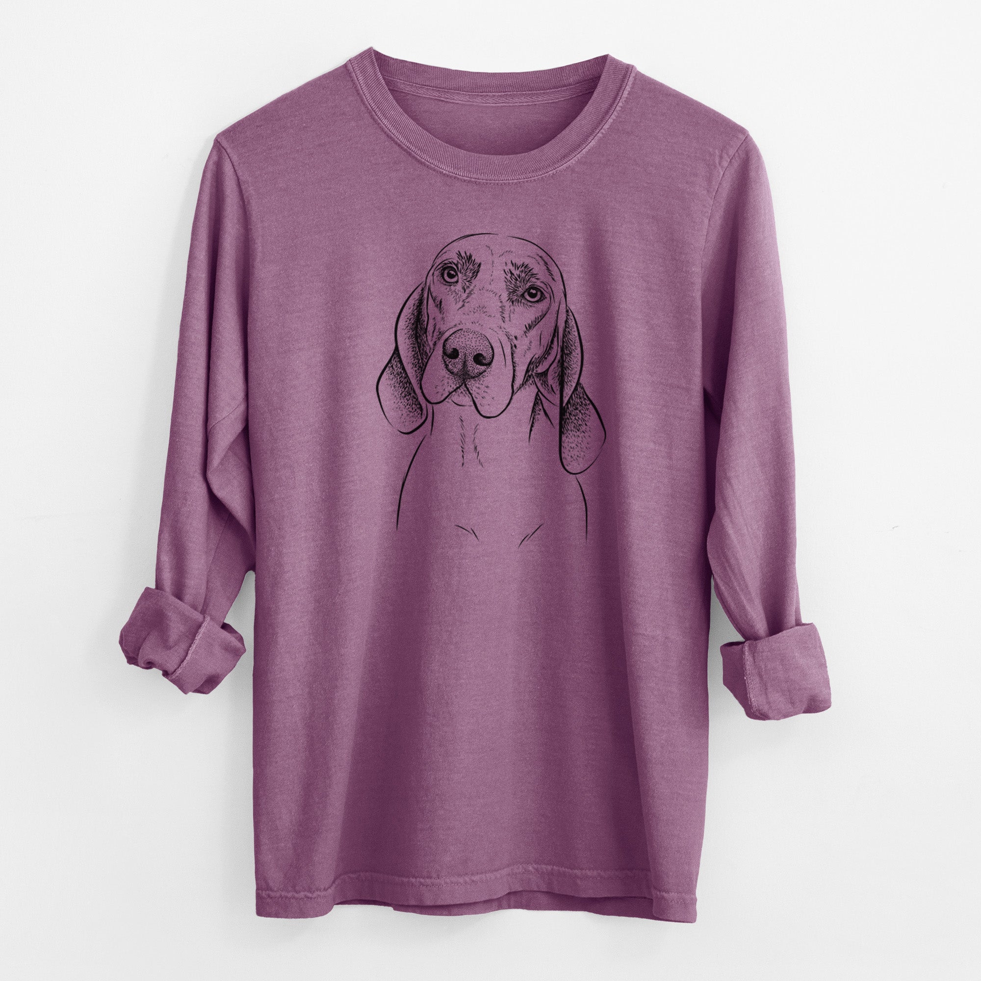 Bare Norman the Plott Hound - Men's Heavyweight 100% Cotton Long Sleeve