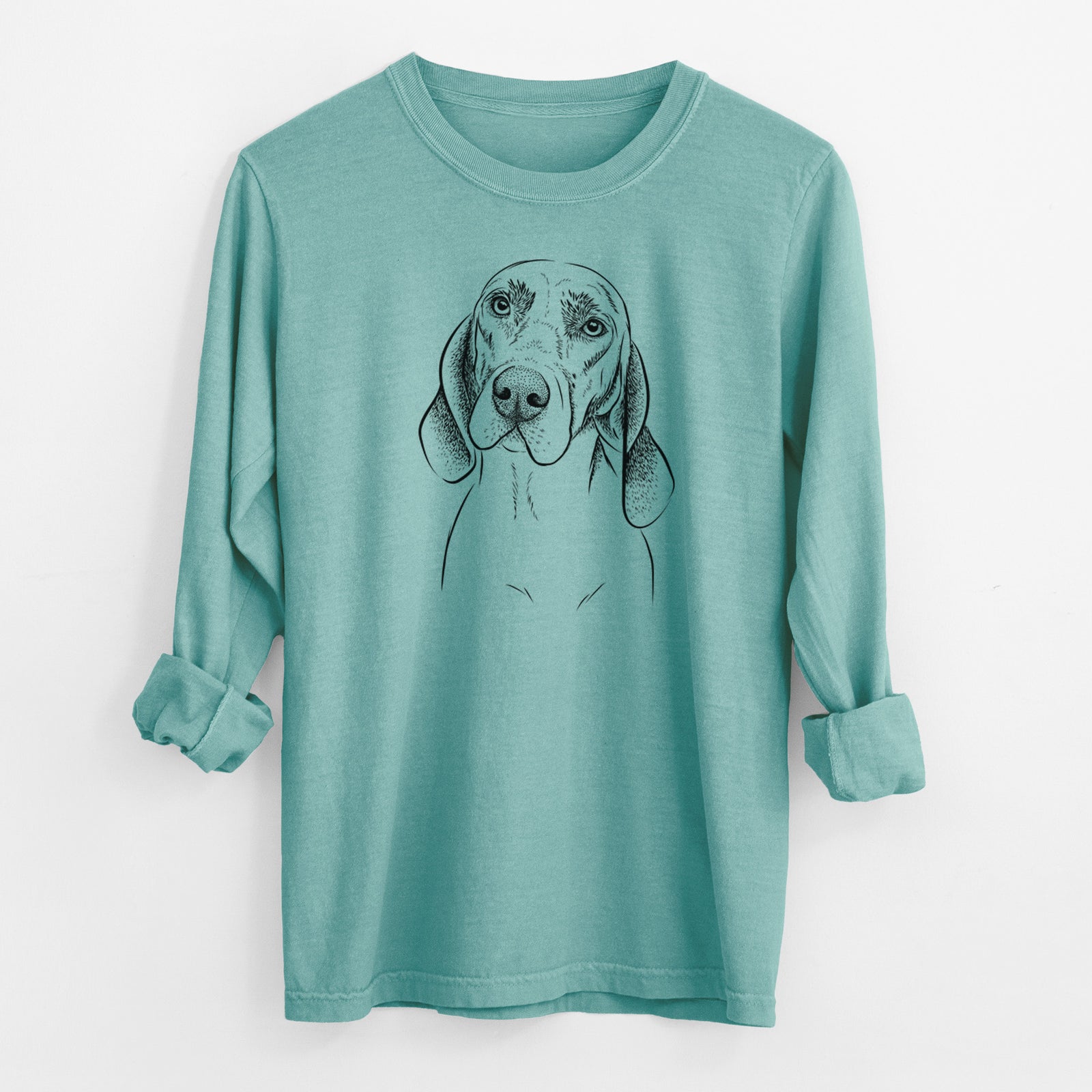 Bare Norman the Plott Hound - Men's Heavyweight 100% Cotton Long Sleeve