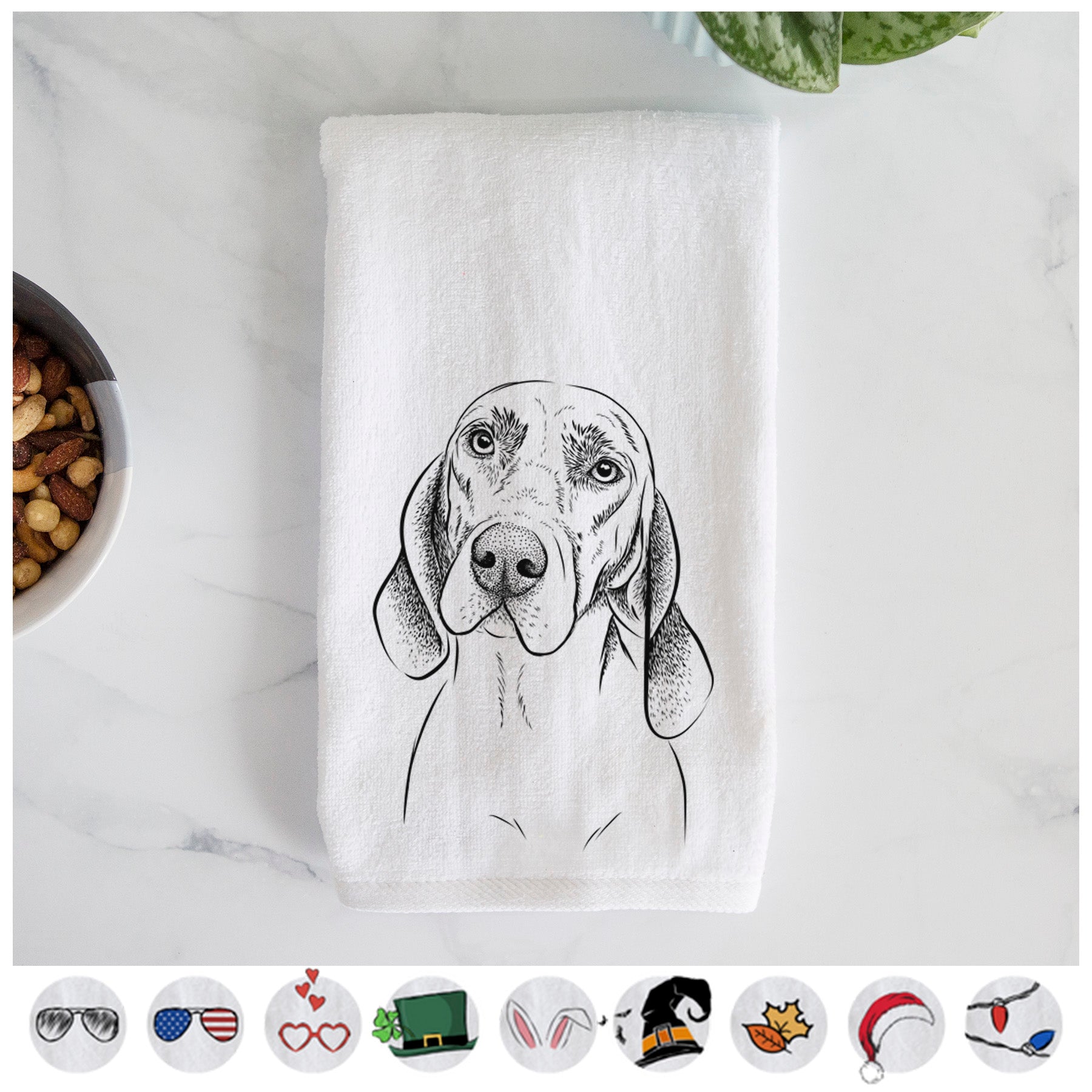 Norman the Plott Hound Premium Hand Towel