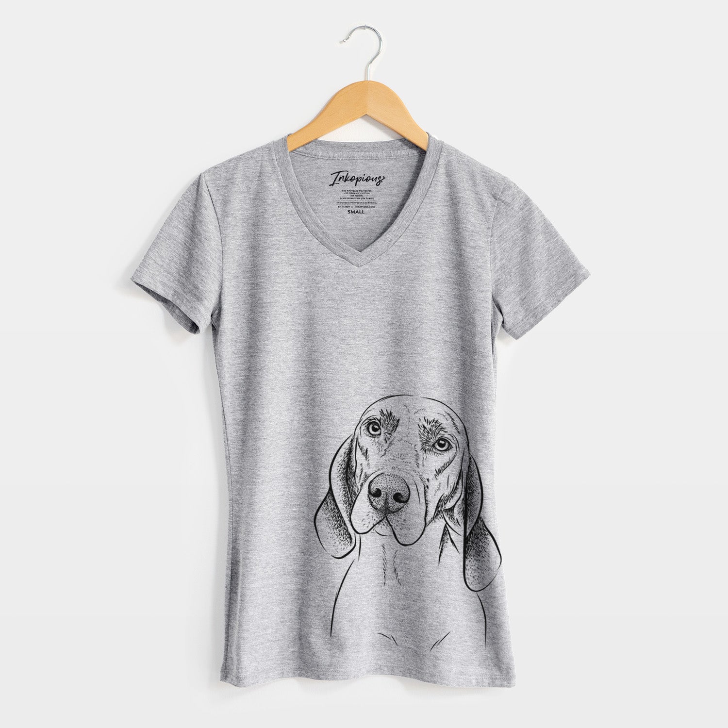 Bare Norman the Plott Hound - Women's V-neck Shirt