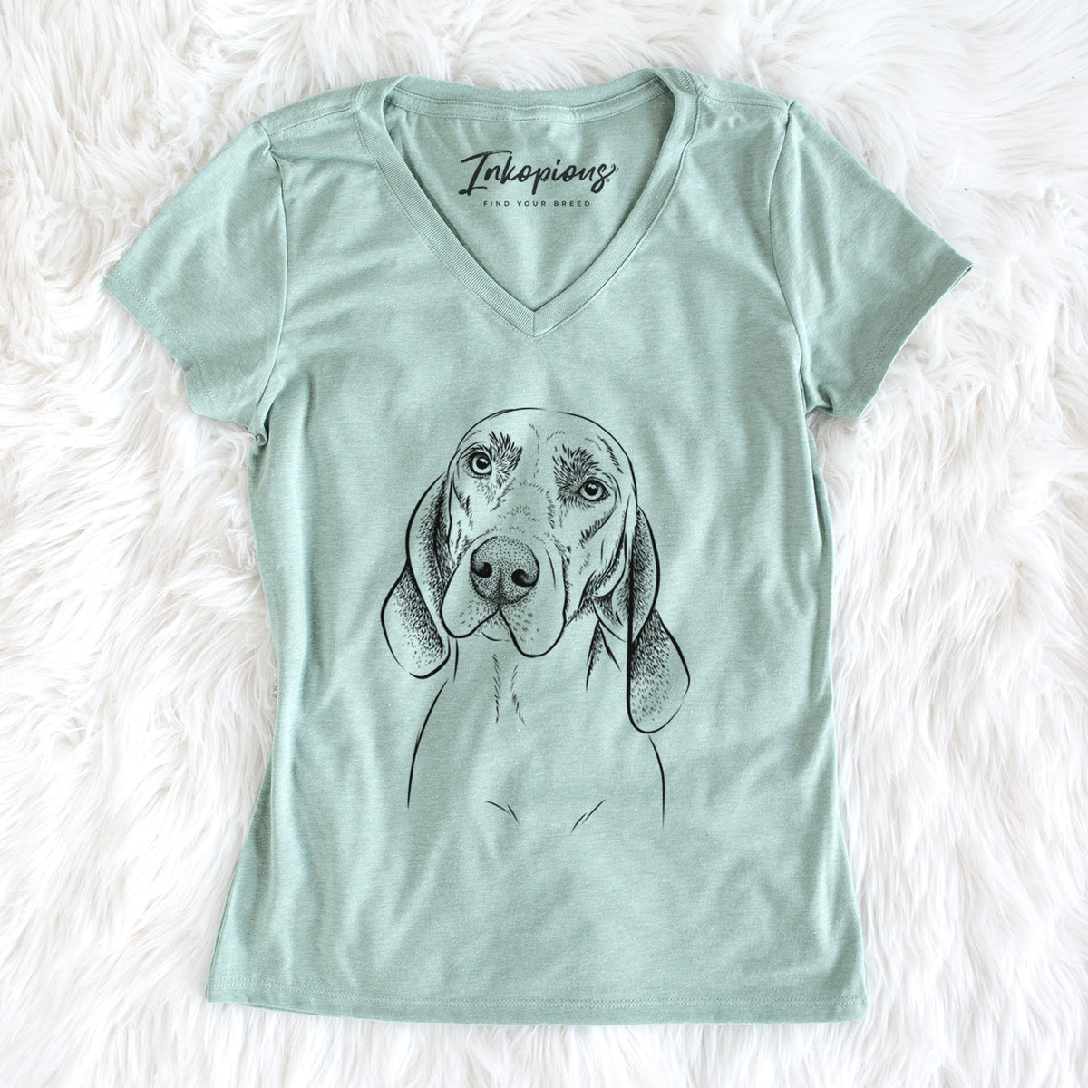 Bare Norman the Plott Hound - Women&#39;s V-neck Shirt