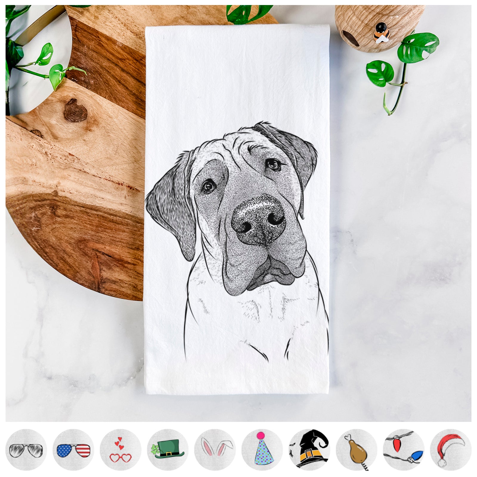 Nutterbutter the English Mastiff Tea Towel