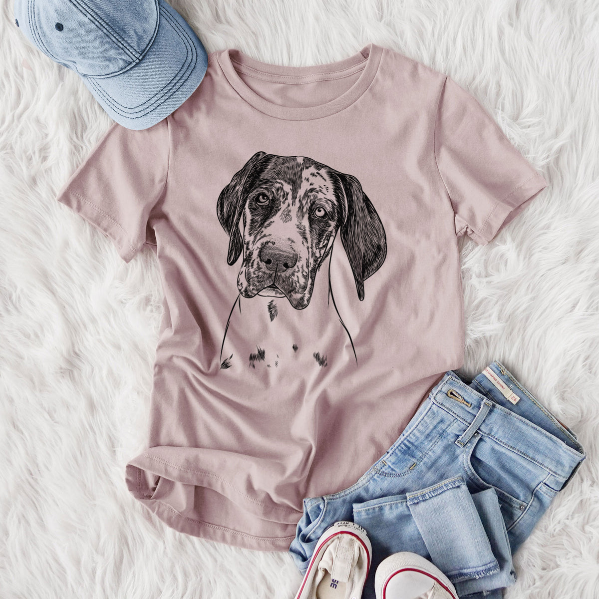 Bare Nyx the Great Dane - Women's Lightweight Relaxed Fit 100% Cotton Crewneck