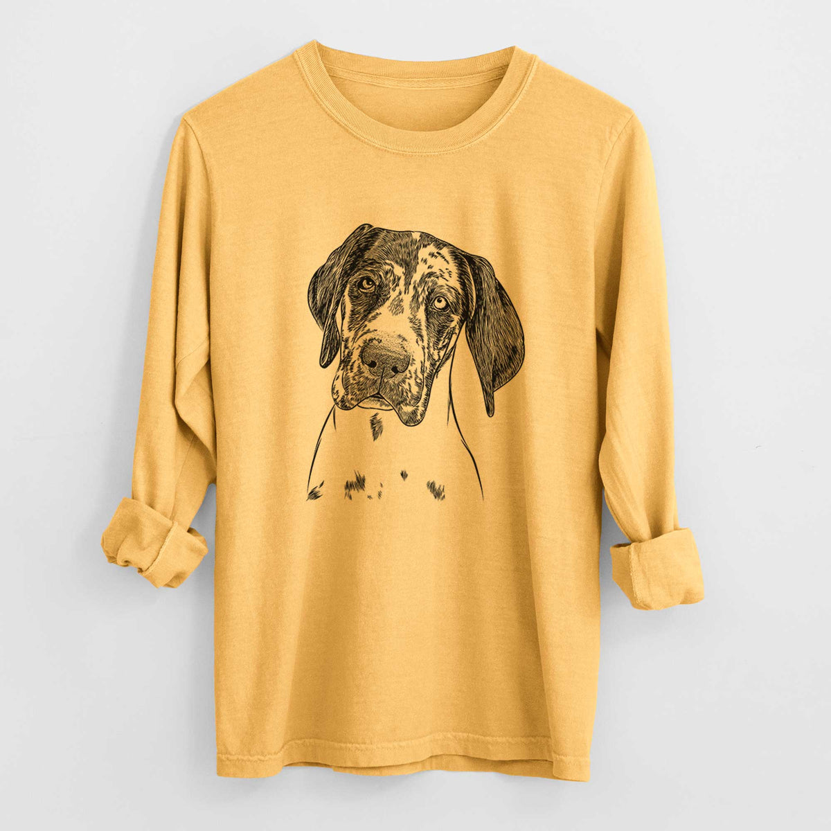 Bare Nyx the Great Dane - Men's Heavyweight 100% Cotton Long Sleeve