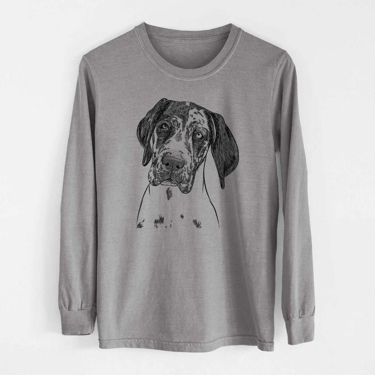 Bare Nyx the Great Dane - Men's Heavyweight 100% Cotton Long Sleeve