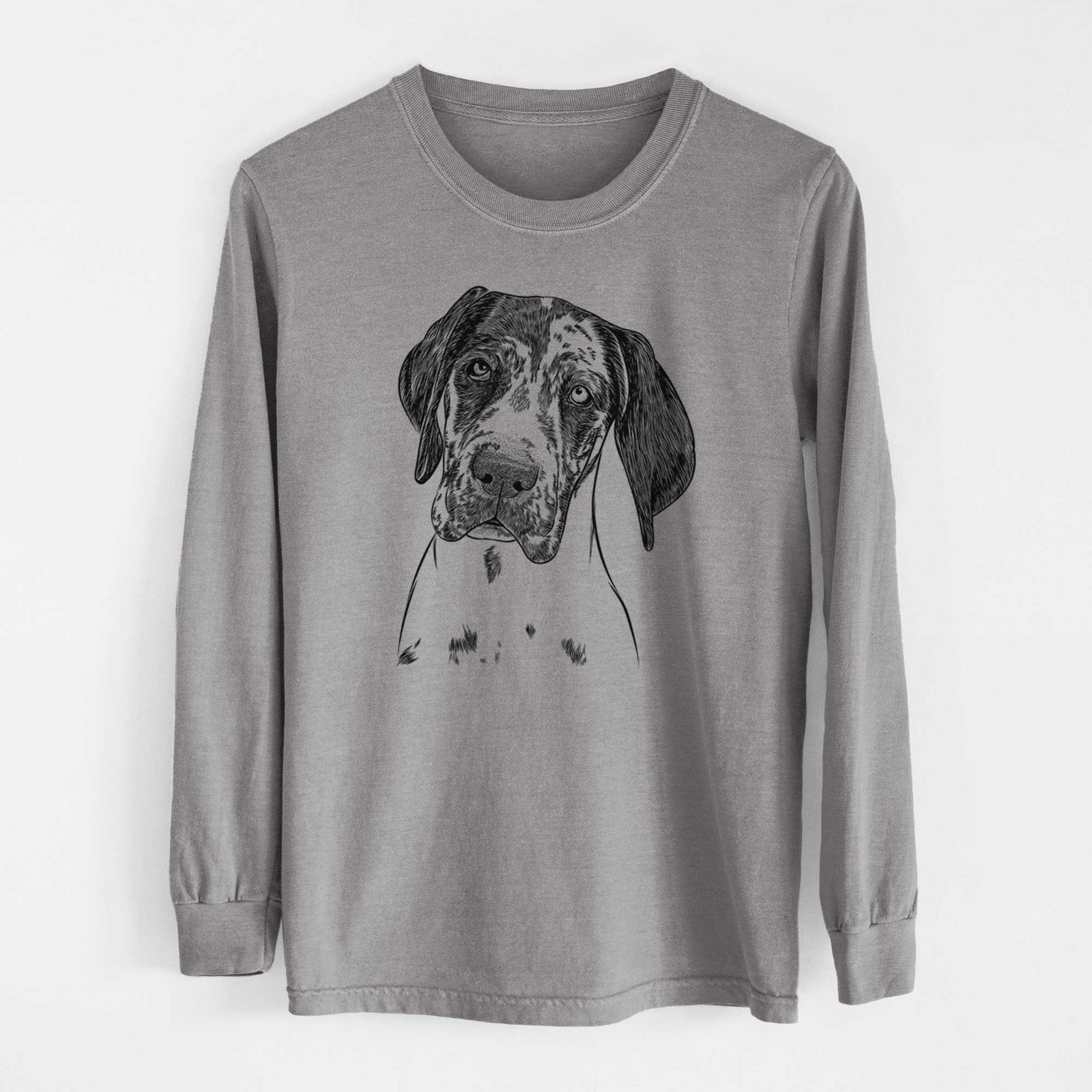 Bare Nyx the Great Dane - Men's Heavyweight 100% Cotton Long Sleeve