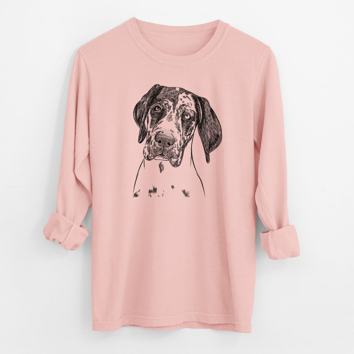 Bare Nyx the Great Dane - Men's Heavyweight 100% Cotton Long Sleeve