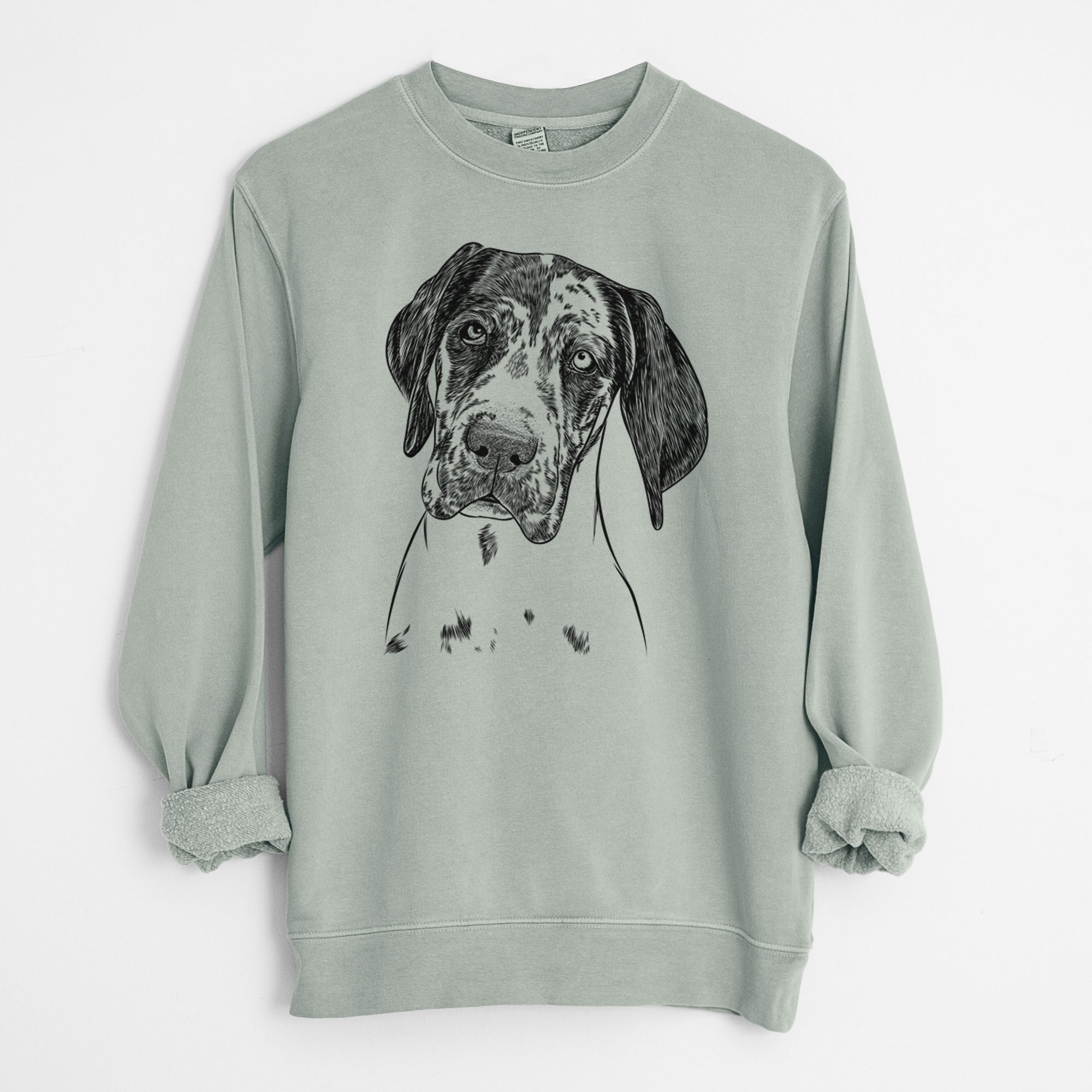 Bare Nyx the Great Dane - Unisex Pigment Dyed Crew Sweatshirt