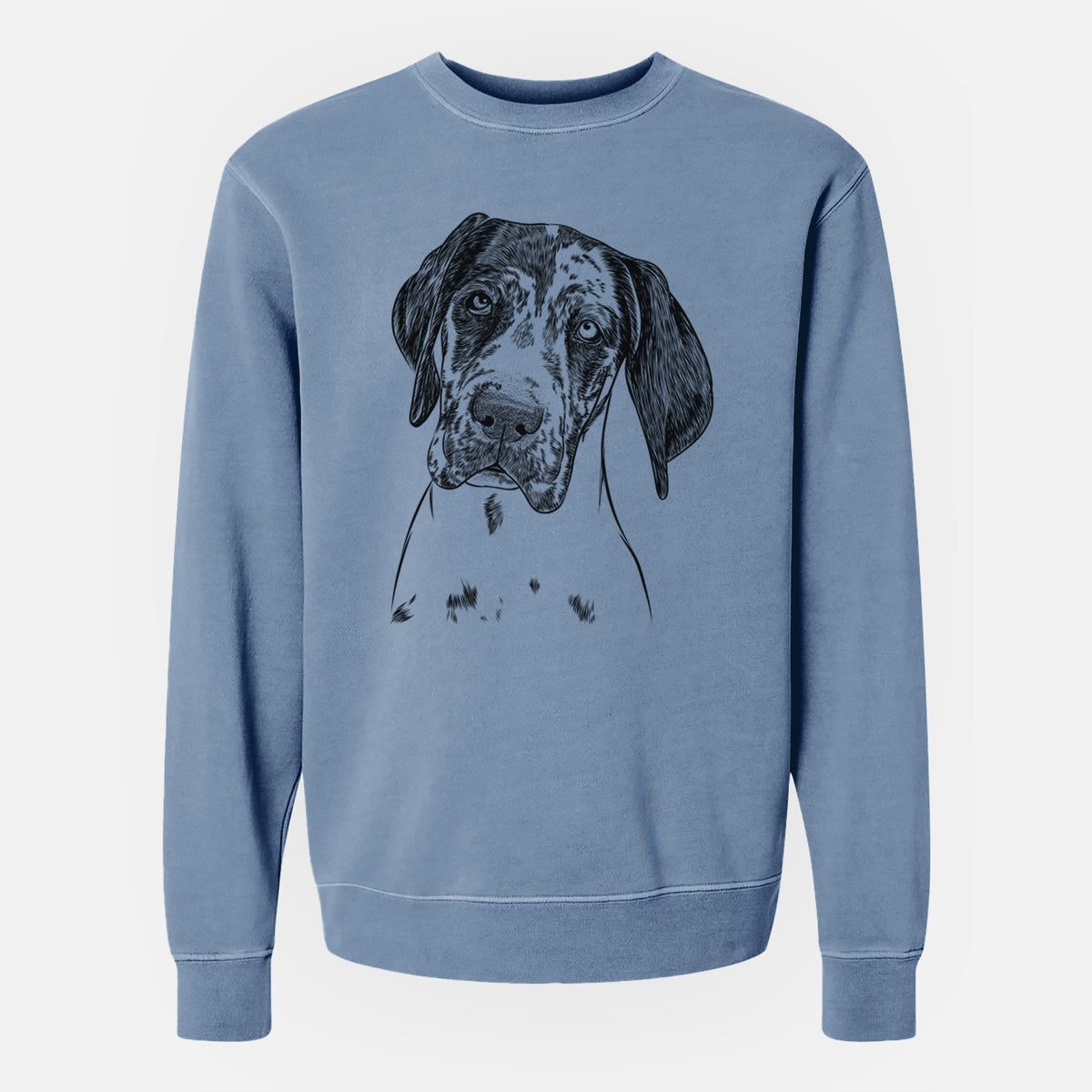 Bare Nyx the Great Dane - Unisex Pigment Dyed Crew Sweatshirt