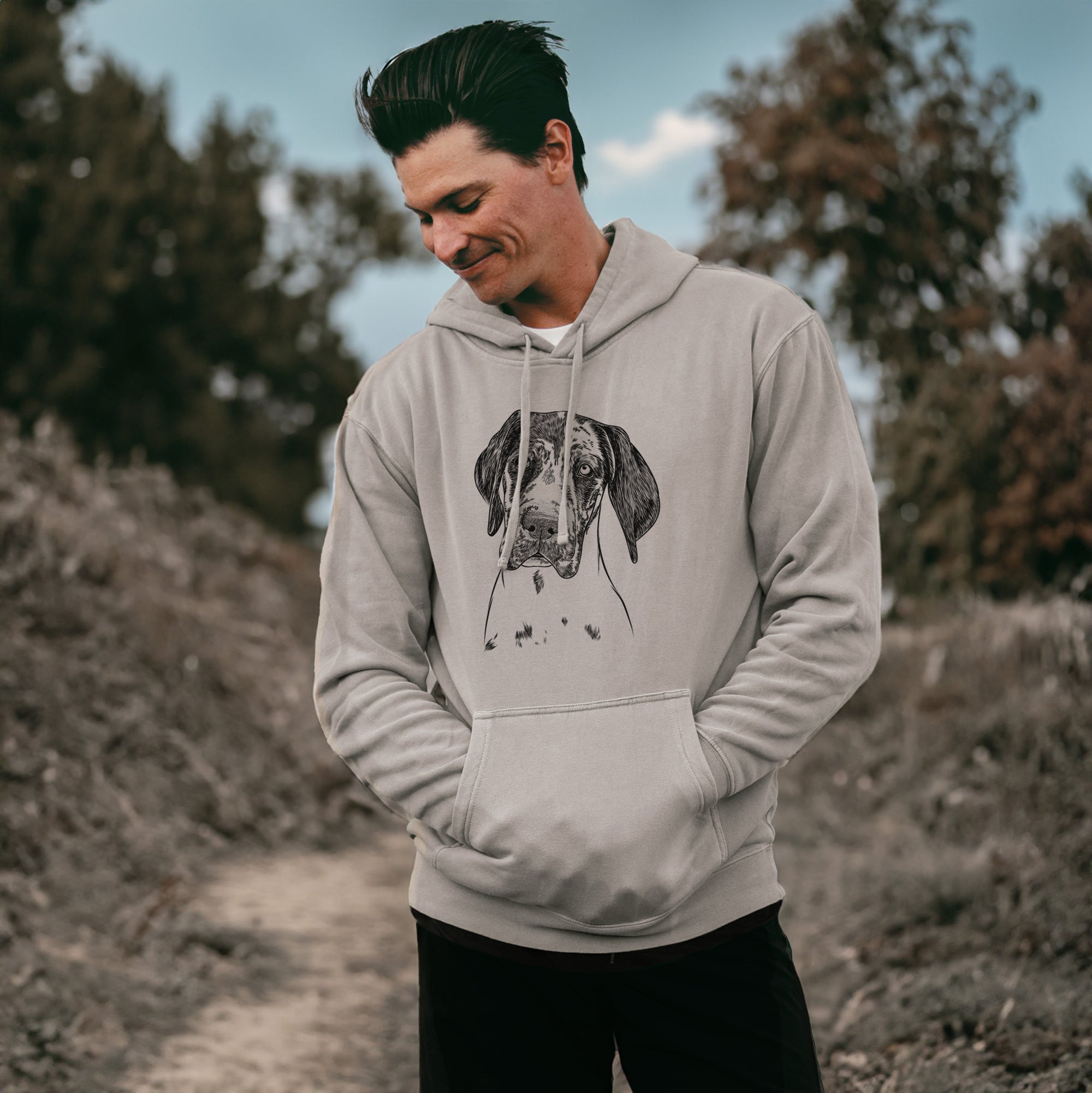 Bare Nyx the Great Dane - Unisex Pigment Dyed Hoodie