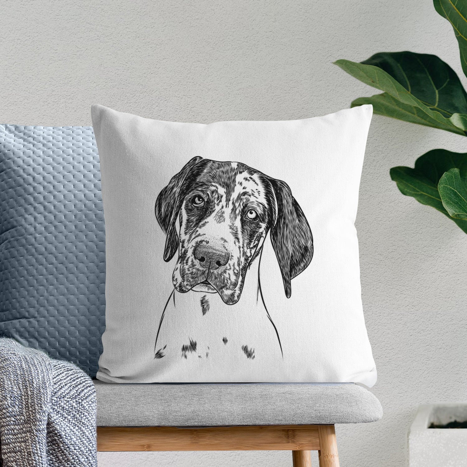 Nyx the Great Dane - Throw Pillow Cover