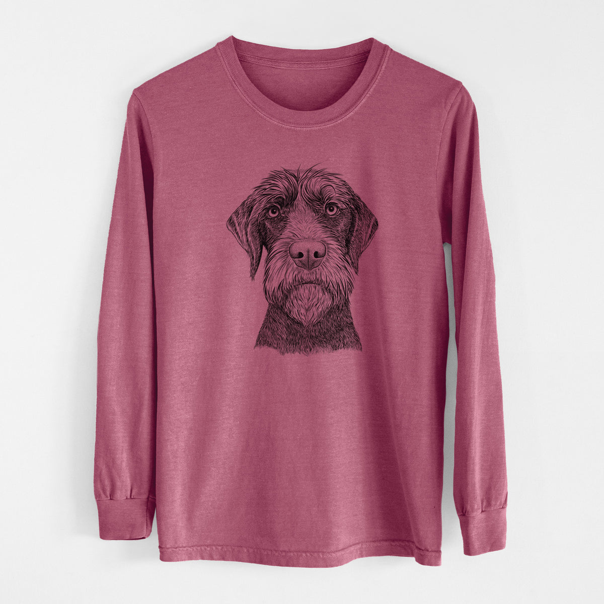 Bare Oakley the Pudelpointer - Men's Heavyweight 100% Cotton Long Sleeve