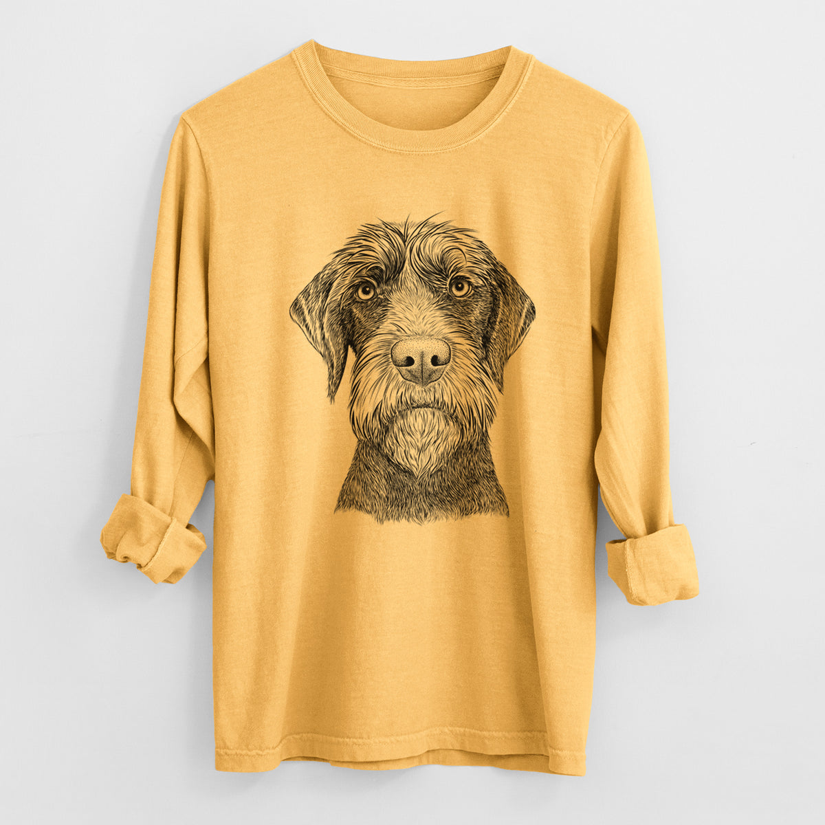 Bare Oakley the Pudelpointer - Men's Heavyweight 100% Cotton Long Sleeve